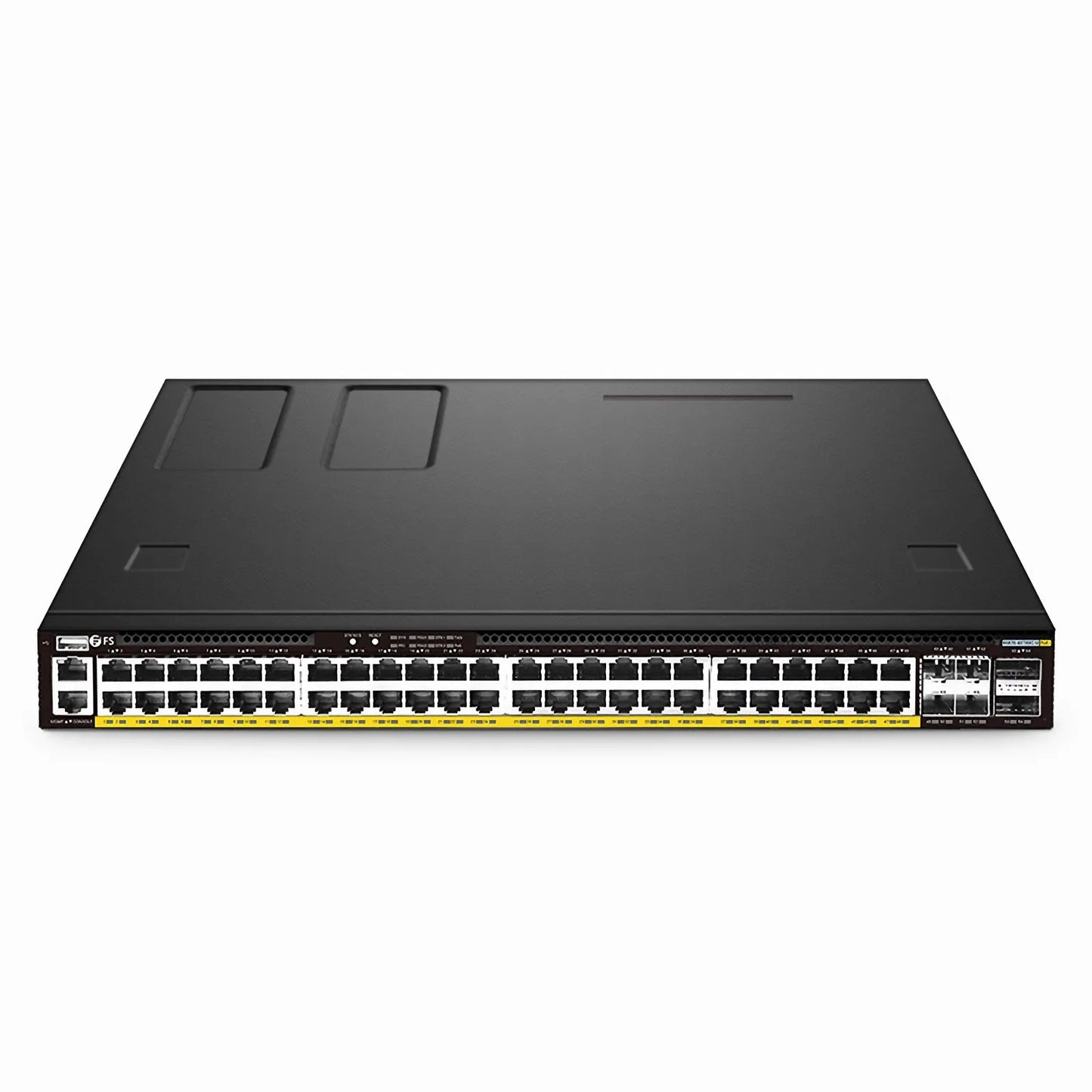 S5870-48T6BC-U, 48-Port Ethernet L3 PoE++ Switch, 48 x PoE++ Ports @1560W, with 4 x 25Gb SFP28 and 2 x 100Gb QSFP28 Uplinks, PicOS®, Support EVPN-VXLAN, MLAG & Perpetual PoE, Broadcom Chip