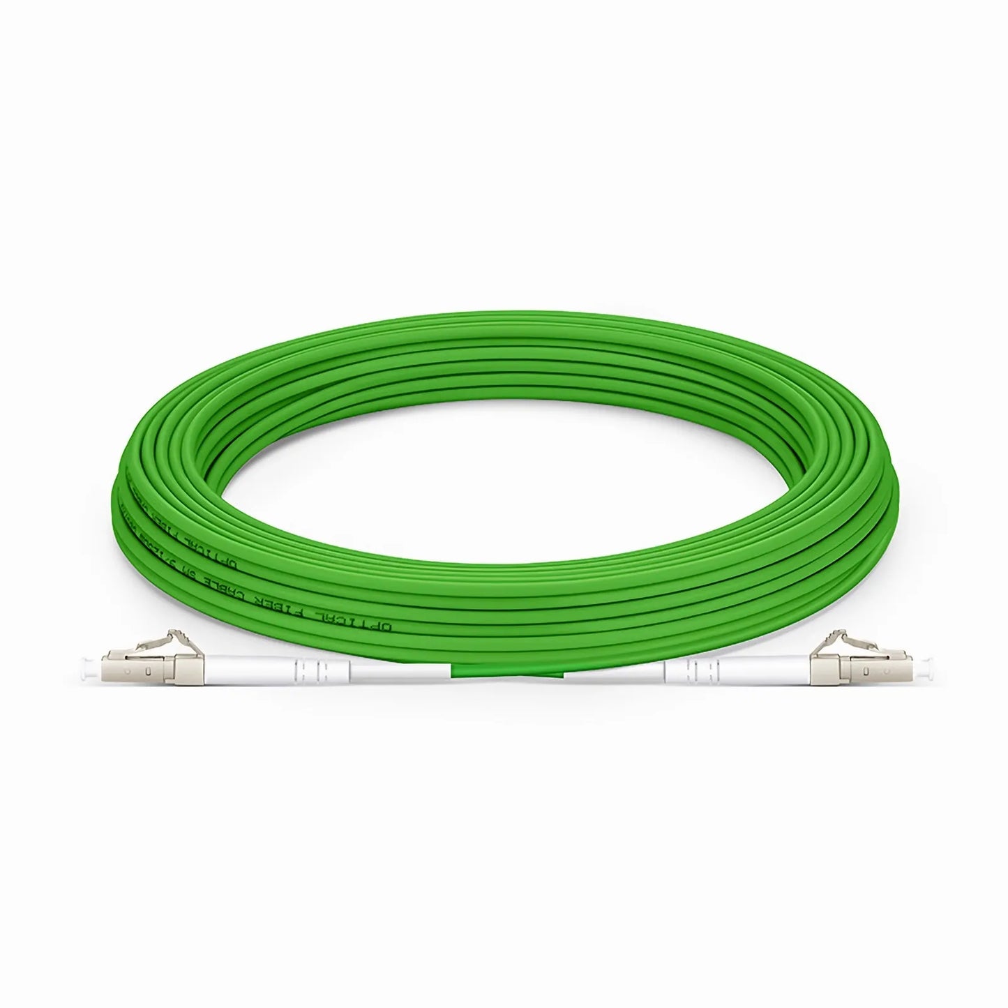 10m (33ft) Fiber Patch Cable, 1 Fiber, LC UPC Simplex to LC UPC Simplex, Multimode (OM5), Riser (OFNR), 2.0mm, Tight-Buffered, Lime Green
