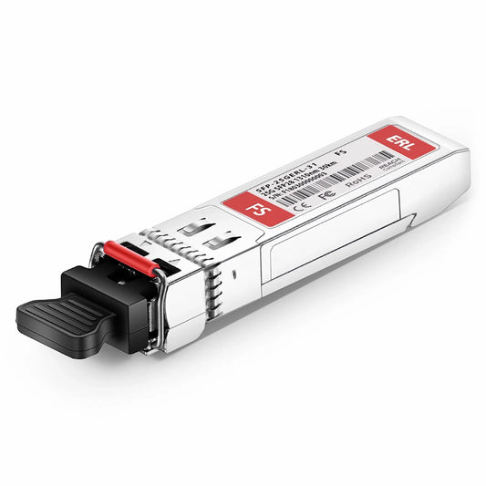 25GBASE-ER SFP28 1310nm 30km DOM Duplex LC/UPC SMF Optical Transceiver Module for FS Switches