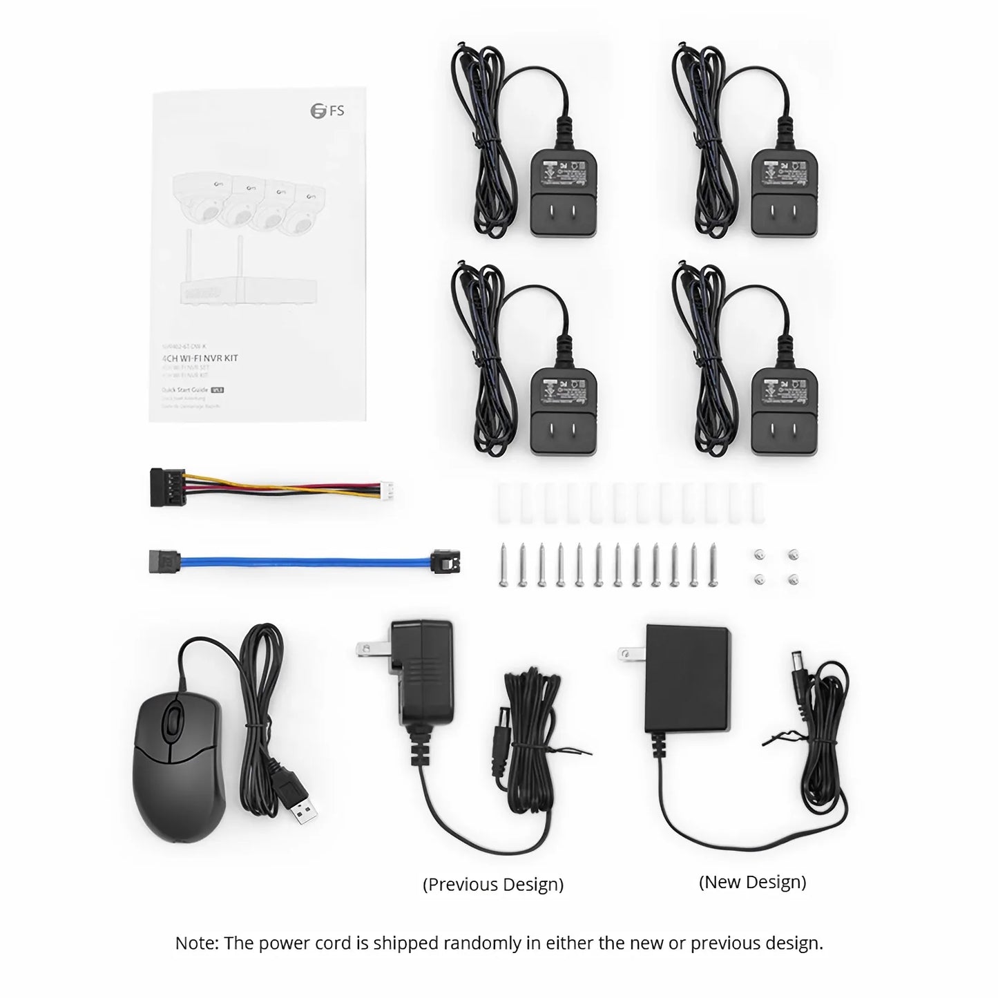 NVR402-6T-DW-K, 2MP WiFi Security Camera System, 4PCs 2MP Dome Network Camera for IP67 Weatherproof with Human Body Detect, Up to 6TB for Each HDD, 1080P 4CH, H.265