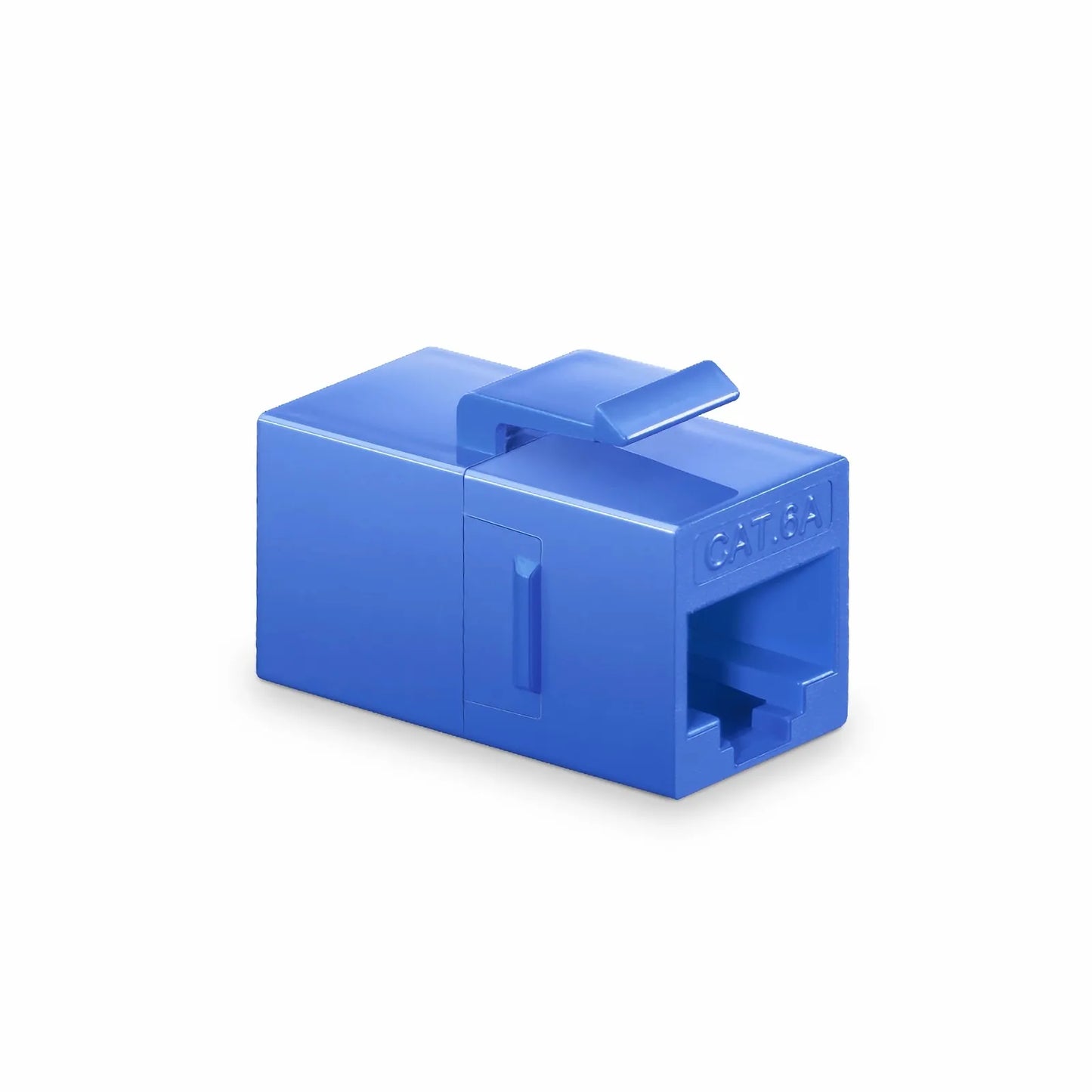 Cat6a Keystone RJ45 Coupler, Unshielded, Female to Female Insert Inline Coupler - Blue (12pcs/Pack)
