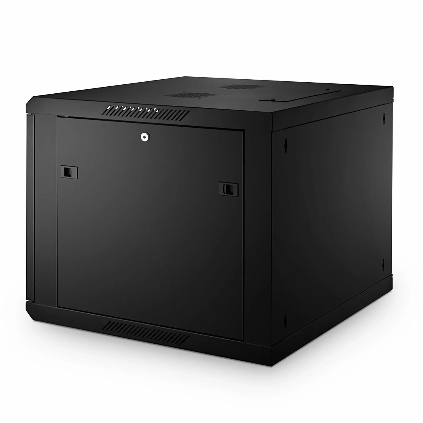 9U GW600-Series 19" 4-Post Wall Mount Cabinet with Glass Front Door