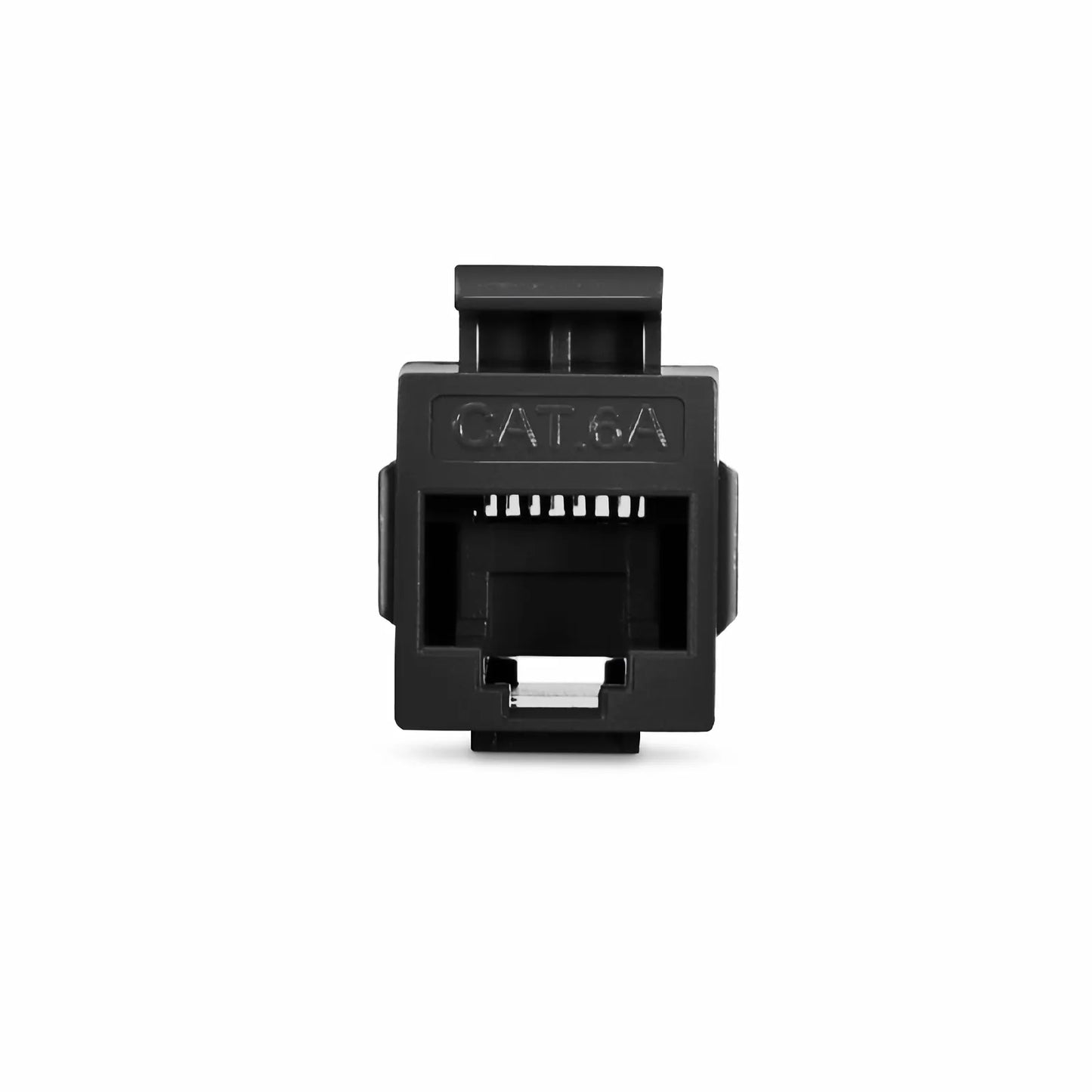 Cat6a Keystone RJ45 Coupler, Unshielded, Female to Female Insert Inline Coupler - Black (12pcs/pack)