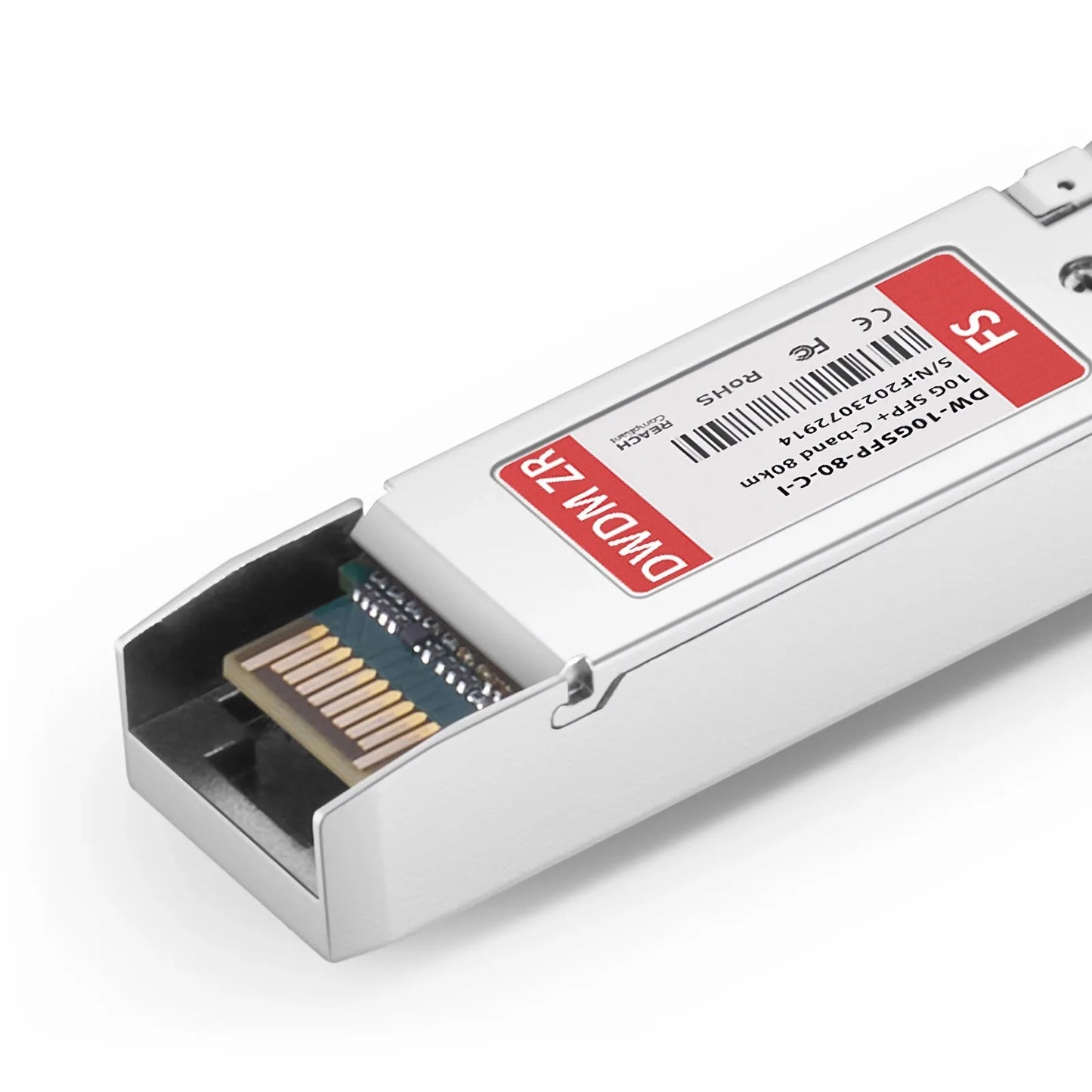 Cisco Compatible SFP+ 10G DWDM C-band Tunable 96Chs 50GHz 80km DOM Duplex LC/UPC SMF Optical Transceiver Module for Transmission (Industrial)