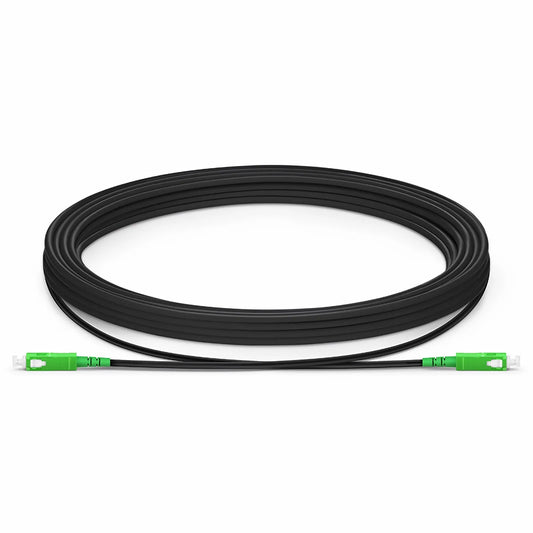 5m (16ft) Industrial Armored Fiber Patch Cable, SC APC to SC APC, Simplex, 1 Fiber, Single Mode (OS2), TPU