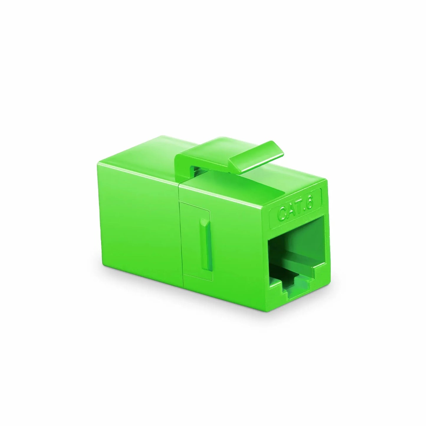 Cat6 Keystone RJ45 Coupler, Unshielded, Female to Female Insert Inline Coupler - Green (12pcs/pack)