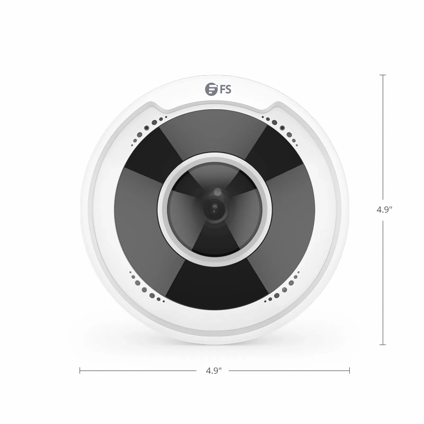 IPC301-5M-F Fisheye Camera, Fixed 5MP with Build-in Mic, 33ft Night Vision, IP66 & IK10 360° Panoramic PoE Network Camera with 1.4mm Lens
