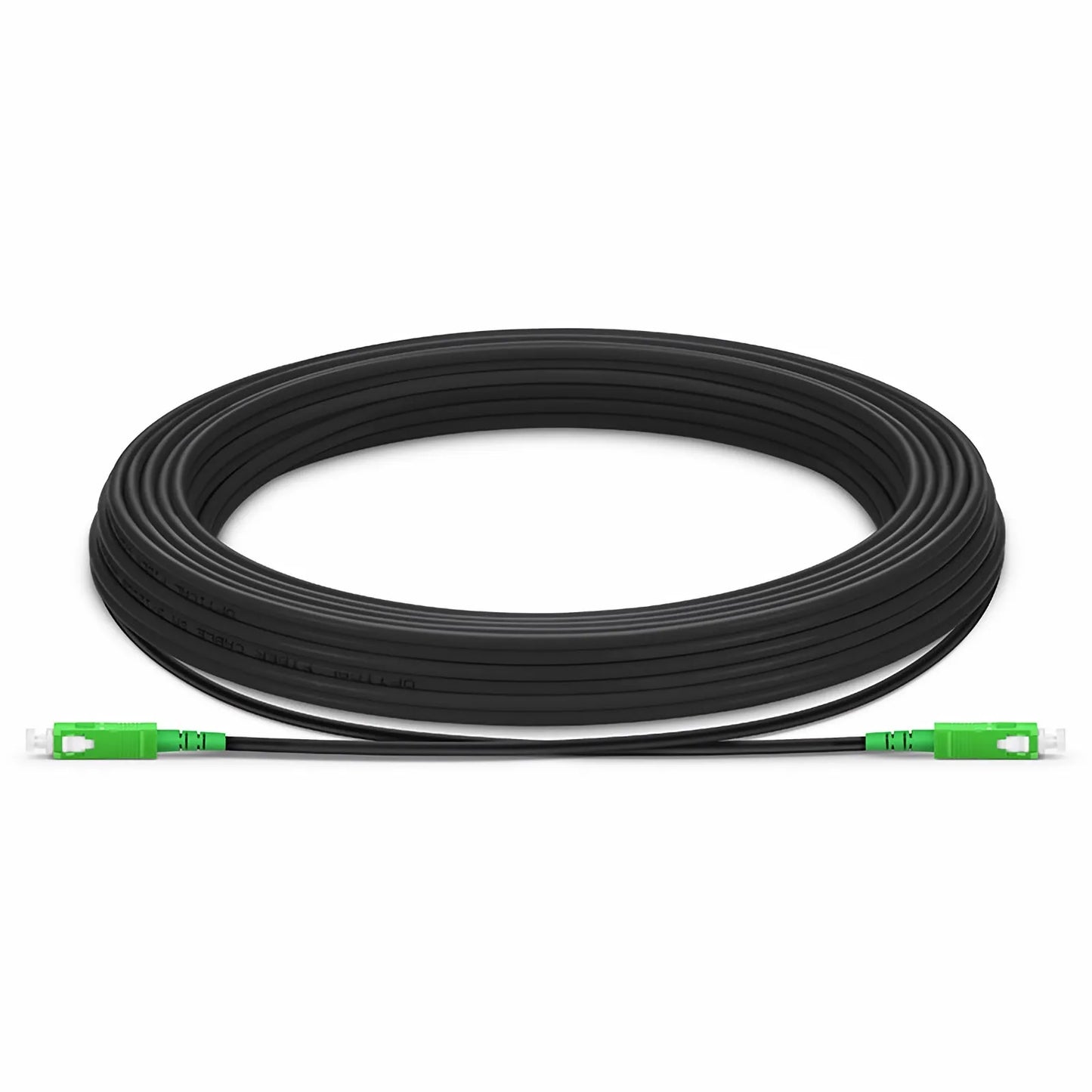 10m (33ft) Industrial Armored Fiber Patch Cable, SC APC to SC APC, Simplex, 1 Fiber, Single Mode (OS2), TPU