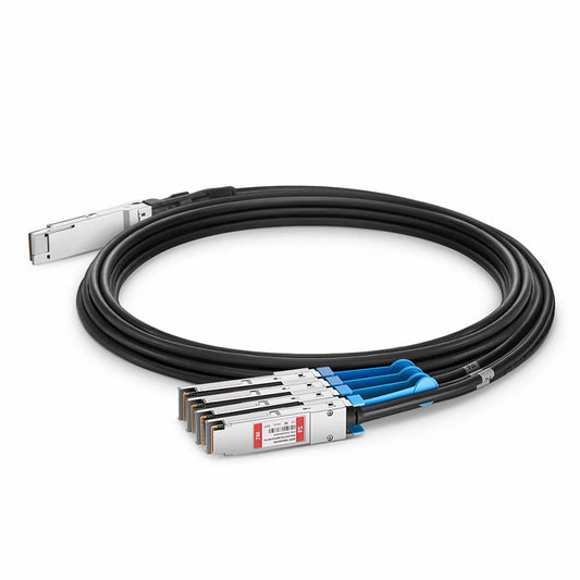 3m (10ft) Juniper Networks Compatible 400G QSFP-DD 8 x 50G PAM4 to 4 x 100G QSFP56 2 x 50G PAM4 Active Direct Attach Copper Breakout Cable