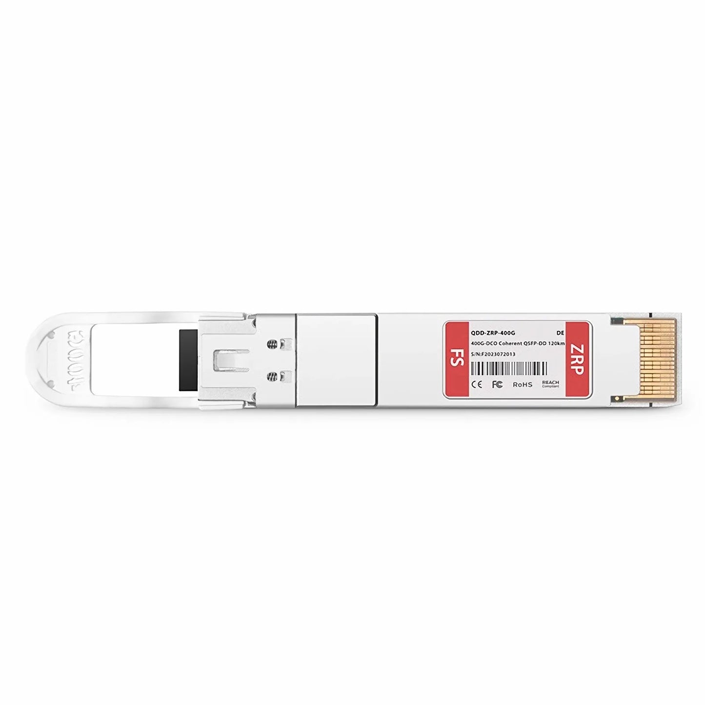 Dell Compatible QSFP-DD DCO 400G DWDM Tunable Coherent ITU CH13-CH61 50GHz >120km DOM Duplex LC/UPC SMF Optical Transceiver Module for Transmission