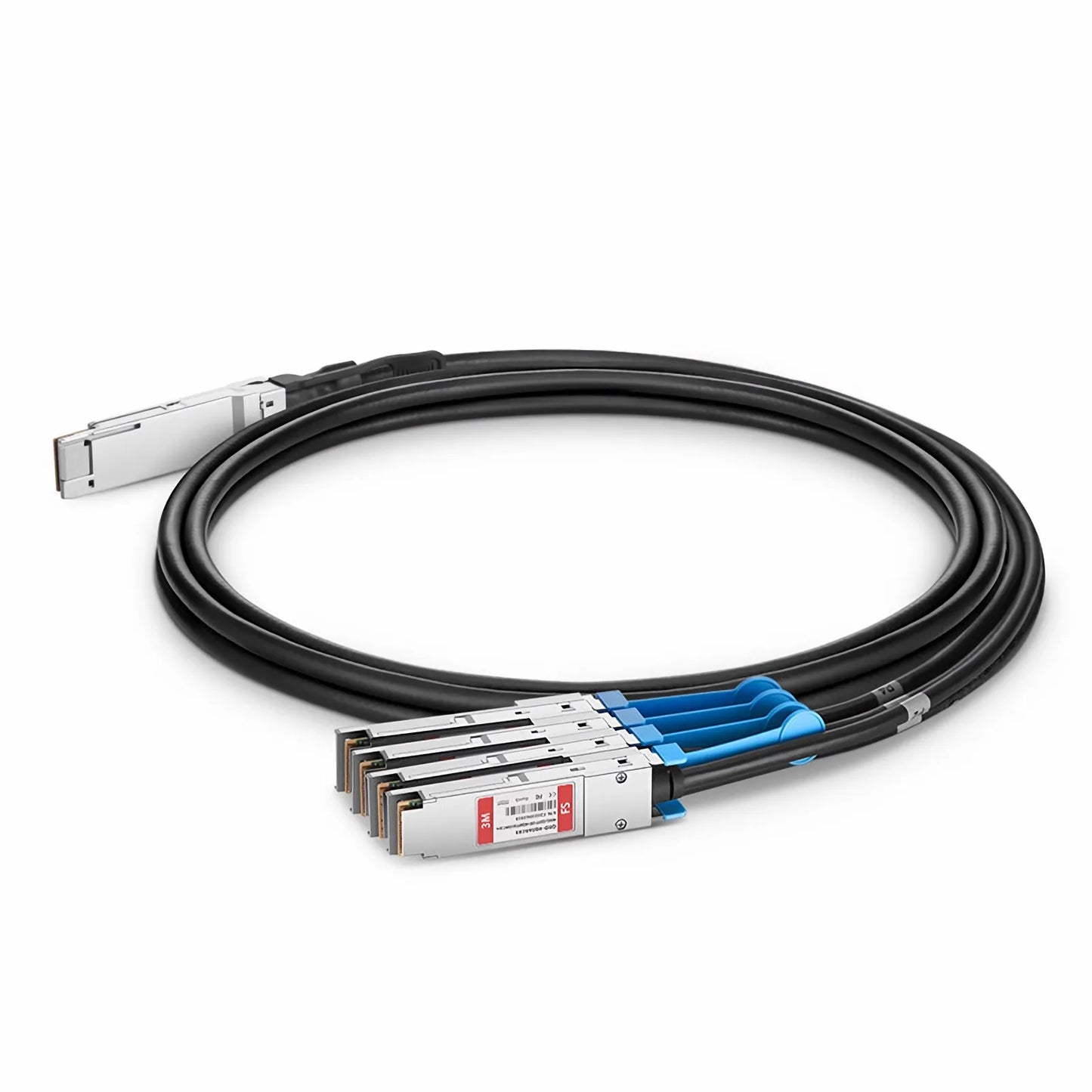 3m (10ft) Cisco Compatible 400G QSFP-DD 8 x 50G PAM4 to 4 x 100G QSFP56 2 x 50G PAM4 Active Direct Attach Copper Breakout Cable