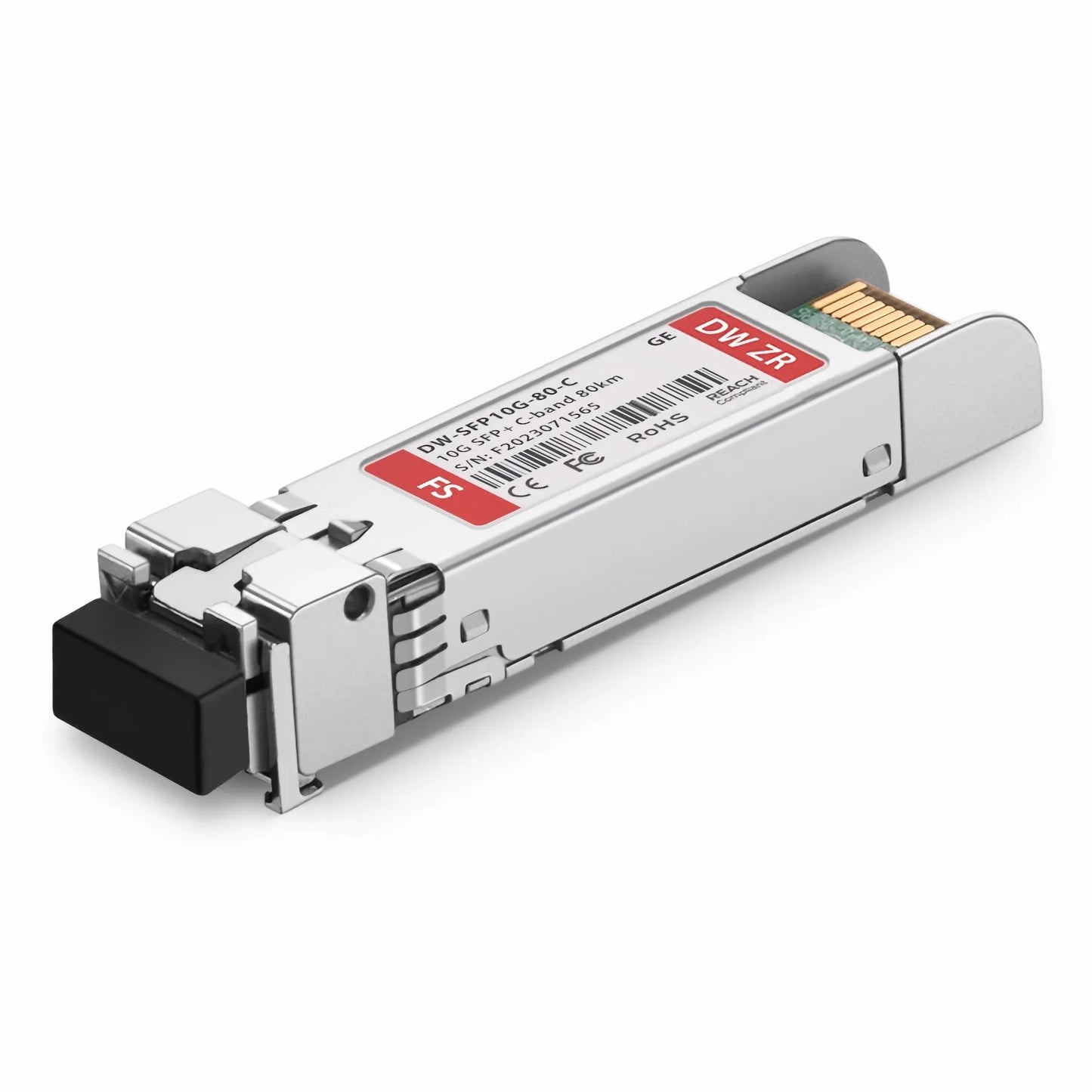 Generic Compatible SFP+ 10G DWDM C-band Tunable 96Chs 50GHz 80km DOM Duplex LC/UPC SMF Optical Transceiver Module for Transmission