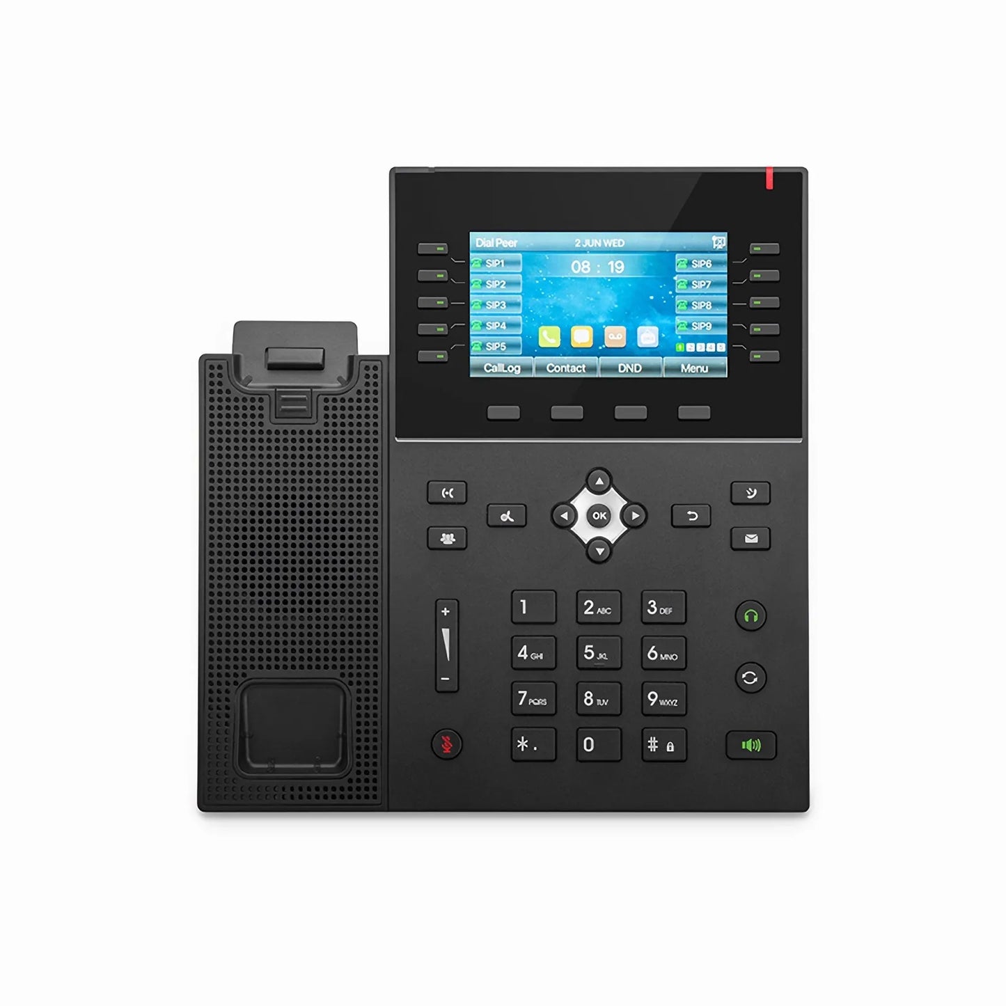 FIP-5220, Advanced VoIP Phone with 4.3-Inch Color LCD Screen, 20 SIP Accounts, USB 2.0, Dual-Port Gigabit Ethernet, PoE