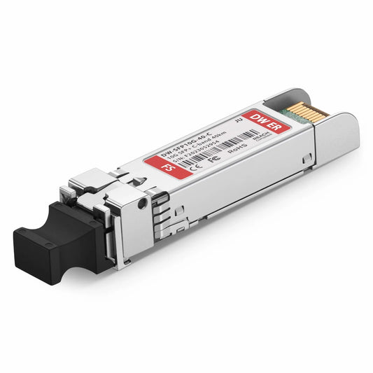 Juniper Networks Compatible SFP+ 10G DWDM C-band Tunable 96Chs 50GHz 40km DOM Duplex LC/UPC SMF Optical Transceiver Module for Transmission