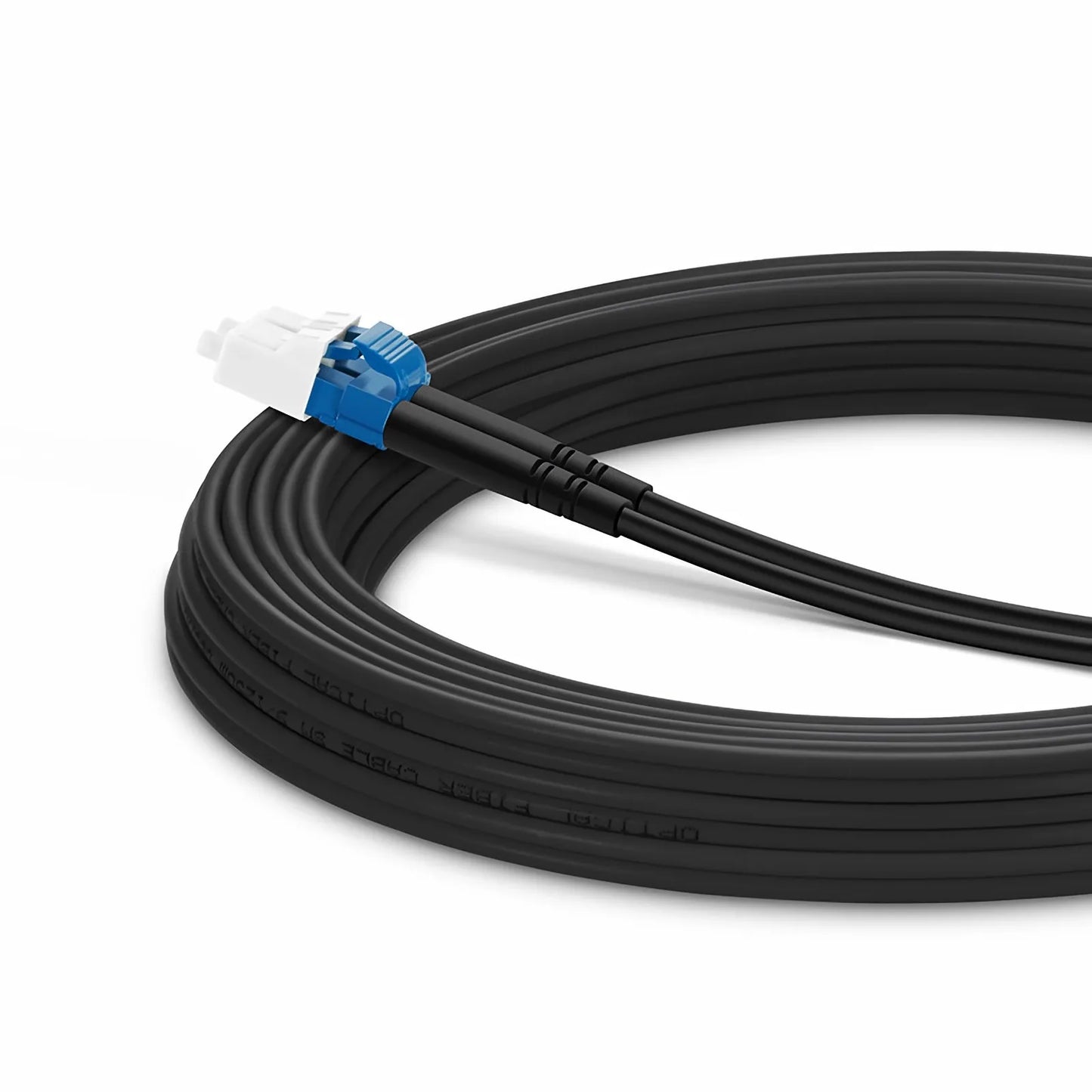 20m (66ft) Industrial Armored Fiber Patch Cable, LC UPC to LC UPC, Duplex, 2 Fibers, Single Mode (OS2), TPU