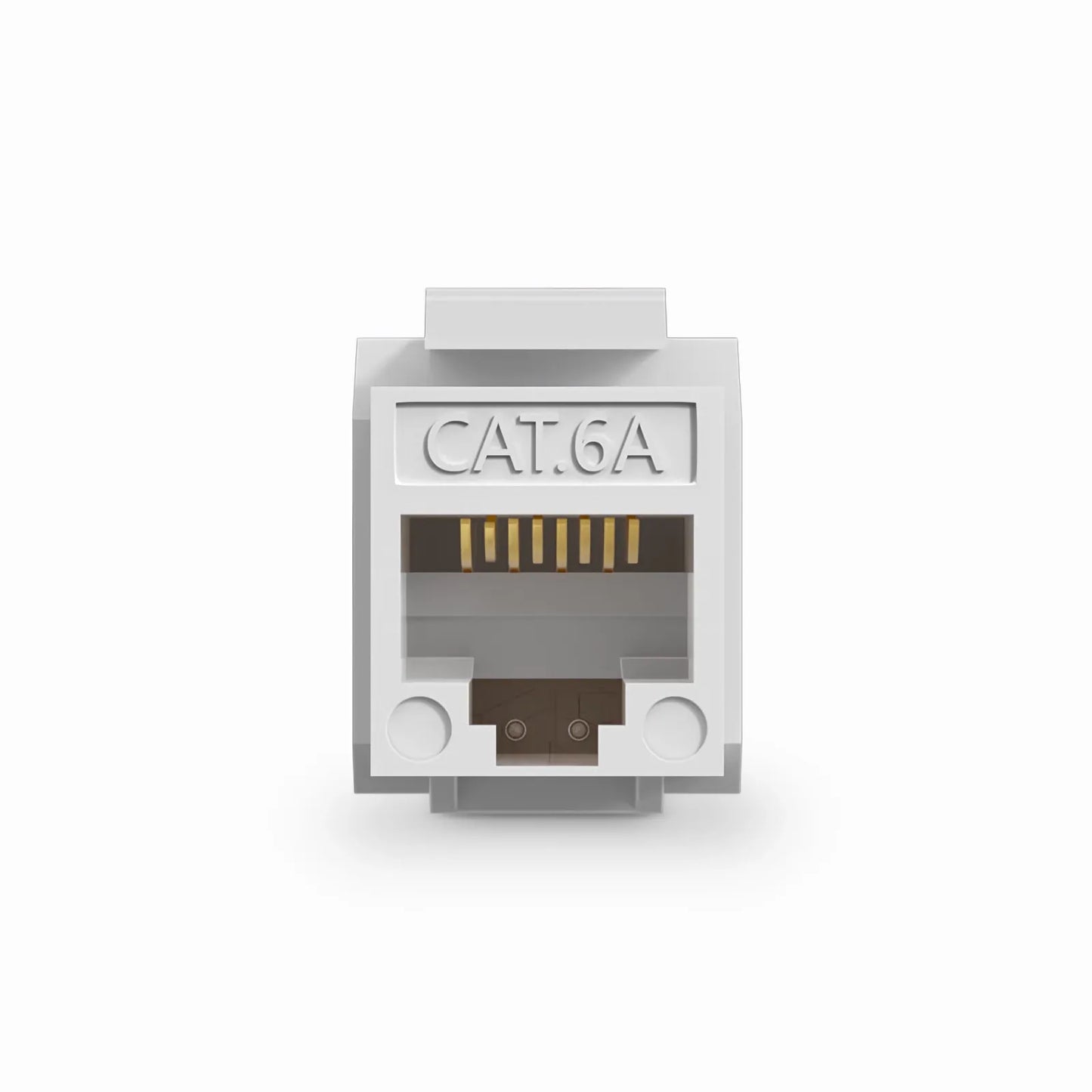 Cat6a RJ45 (8P8C) Unshielded Punch Down Keystone Jack Module, White (10 pcs/Pack)