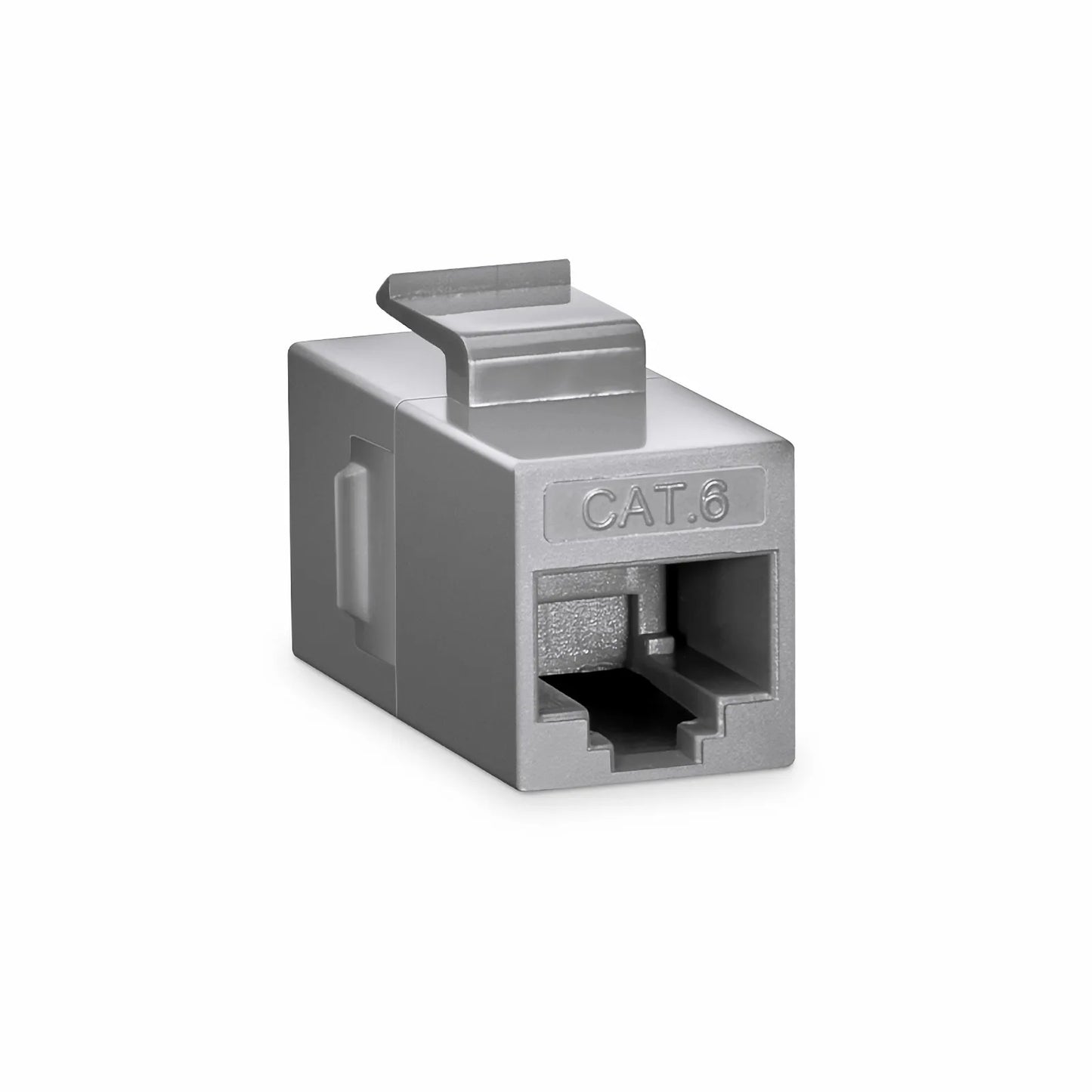 Cat6 Keystone RJ45 Coupler, Unshielded, Female to Female Insert Inline Coupler - Gray (12pcs/Pack)