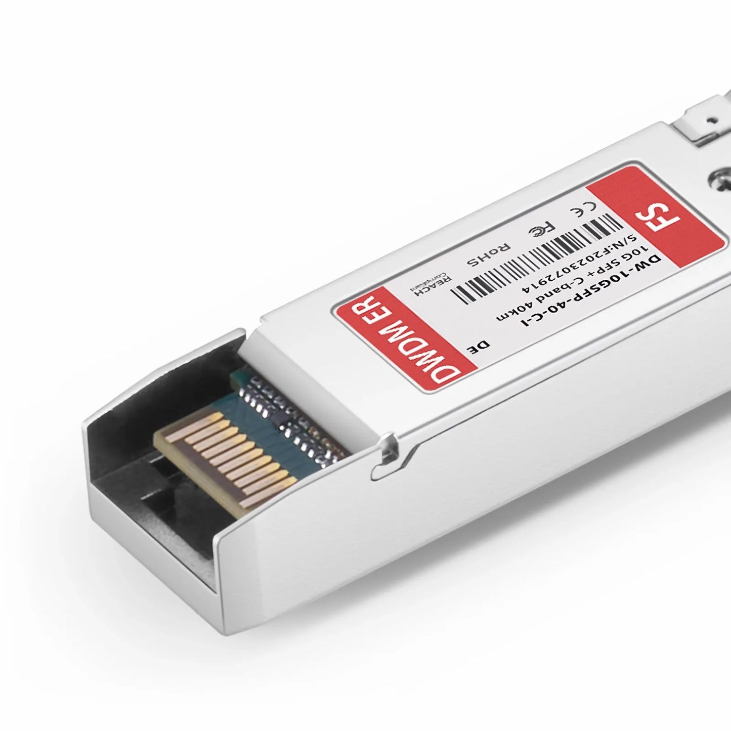 Dell Compatible SFP+ 10G DWDM C-band Tunable 96Chs 50GHz 40km DOM Duplex LC/UPC SMF Optical Transceiver Module for Transmission (Industrial)