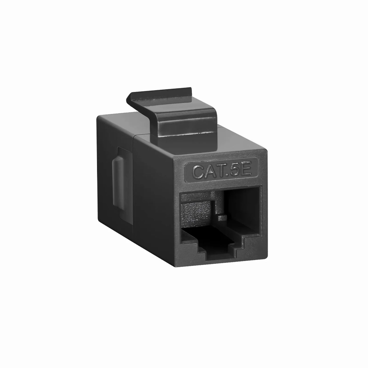 Cat5e Keystone RJ45 Coupler, Unshielded, Female to Female Insert Inline Coupler - Black (12pcs/Pack)