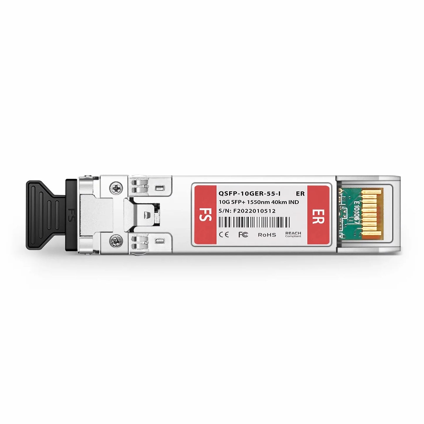 Ericsson Compatible SFP+ 10GBASE-ER 1550nm 40km DOM Duplex LC/UPC SMF Optical Transceiver Module For 4G Wireless (Industrial)