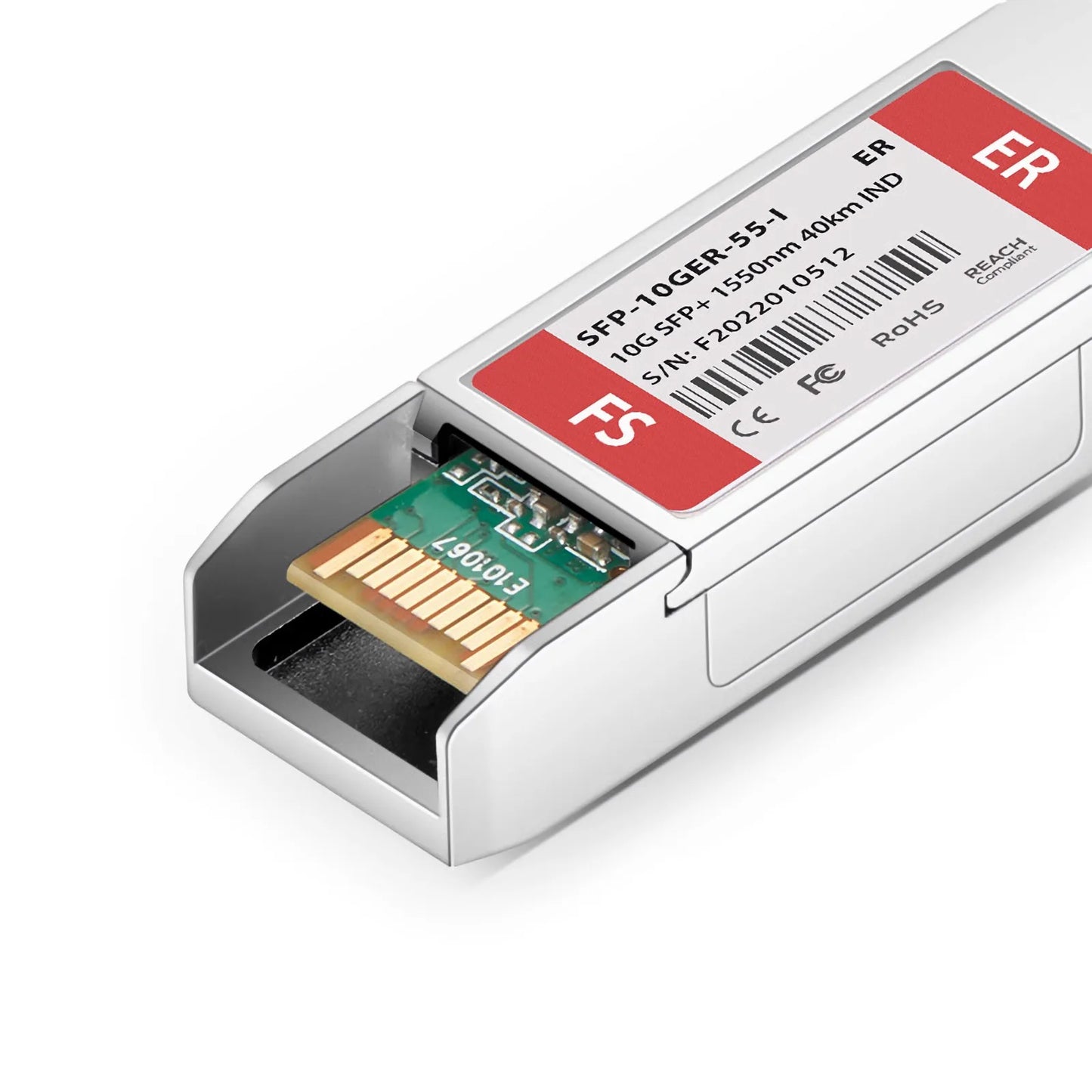 Ericsson Compatible SFP+ 10GBASE-ER 1550nm 40km DOM Duplex LC/UPC SMF Optical Transceiver Module For 4G Wireless (Industrial)