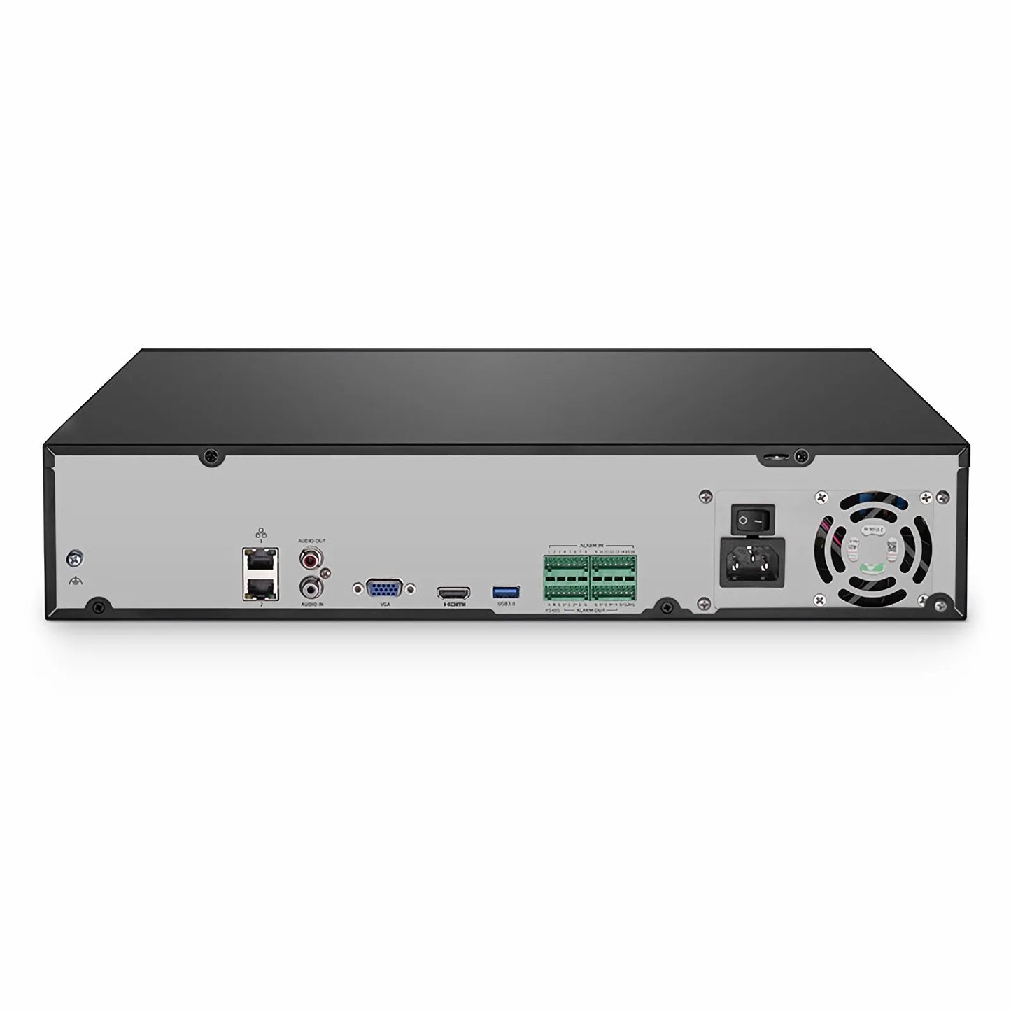 NVR308-64C, 64-Channel Network Video Recorder, Record 64CH 4K@30fps, Live View/Playback 4CH 4K@30fps, Supports up to 8x12TB Hard Drive (Not Included)