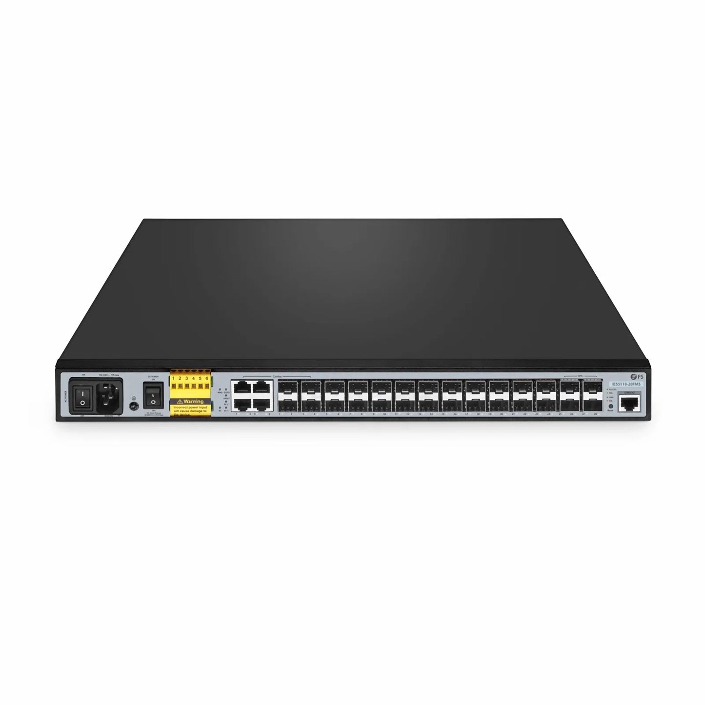 IES5110-20FMS, 20-Port Ethernet L2+ Managed Industrial Switch, 10 x 1Gb SFP, 10 x 1/2.5Gb SFP, with 4 x 1Gb RJ45/SFP Combo, 4 x 10Gb SFP+, Wide-Temp