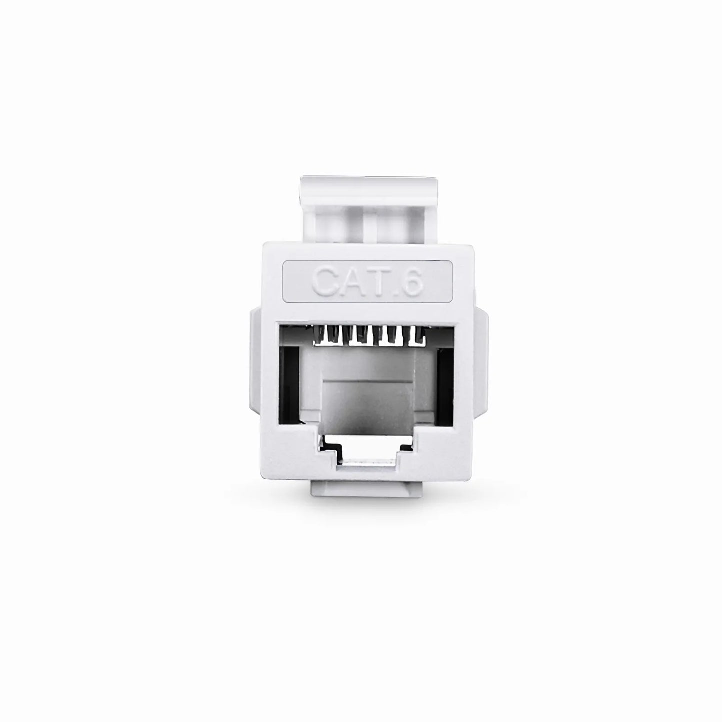 Cat6 Keystone RJ45 Coupler, Unshielded, Female to Female Insert Inline Coupler - White (12pcs/Pack)
