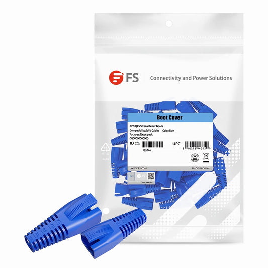 DIY RJ45 Strain Relief Boots, 5.5-7.5 mm OD for Cat5e/Cat6/Cat6a/Cat7/Cat8 Ethernet Cables, Blue, 50PCS/Pack