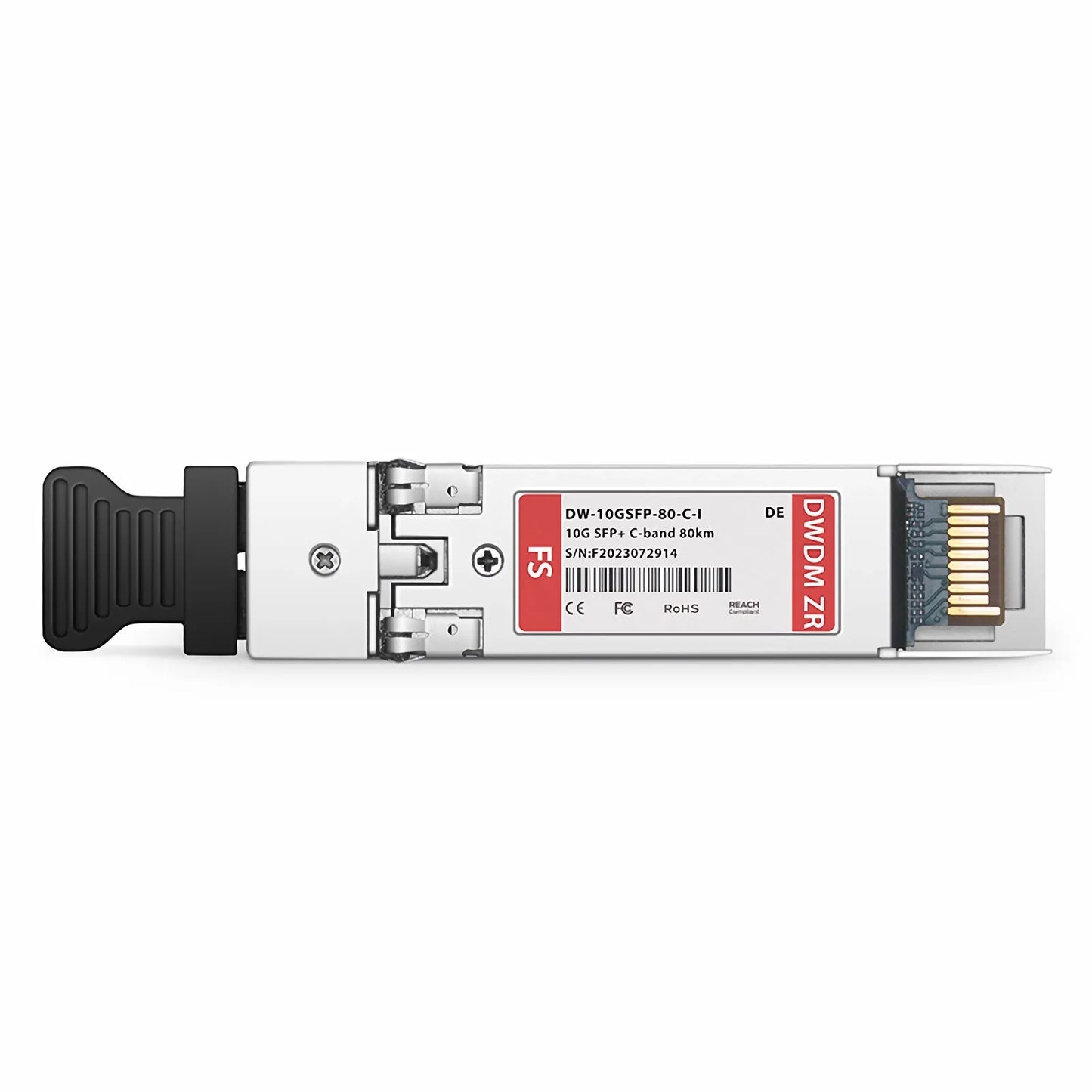 Dell Compatible SFP+ 10G DWDM C-band Tunable 96Chs 50GHz 80km DOM Duplex LC/UPC SMF Optical Transceiver Module for Transmission (Industrial)