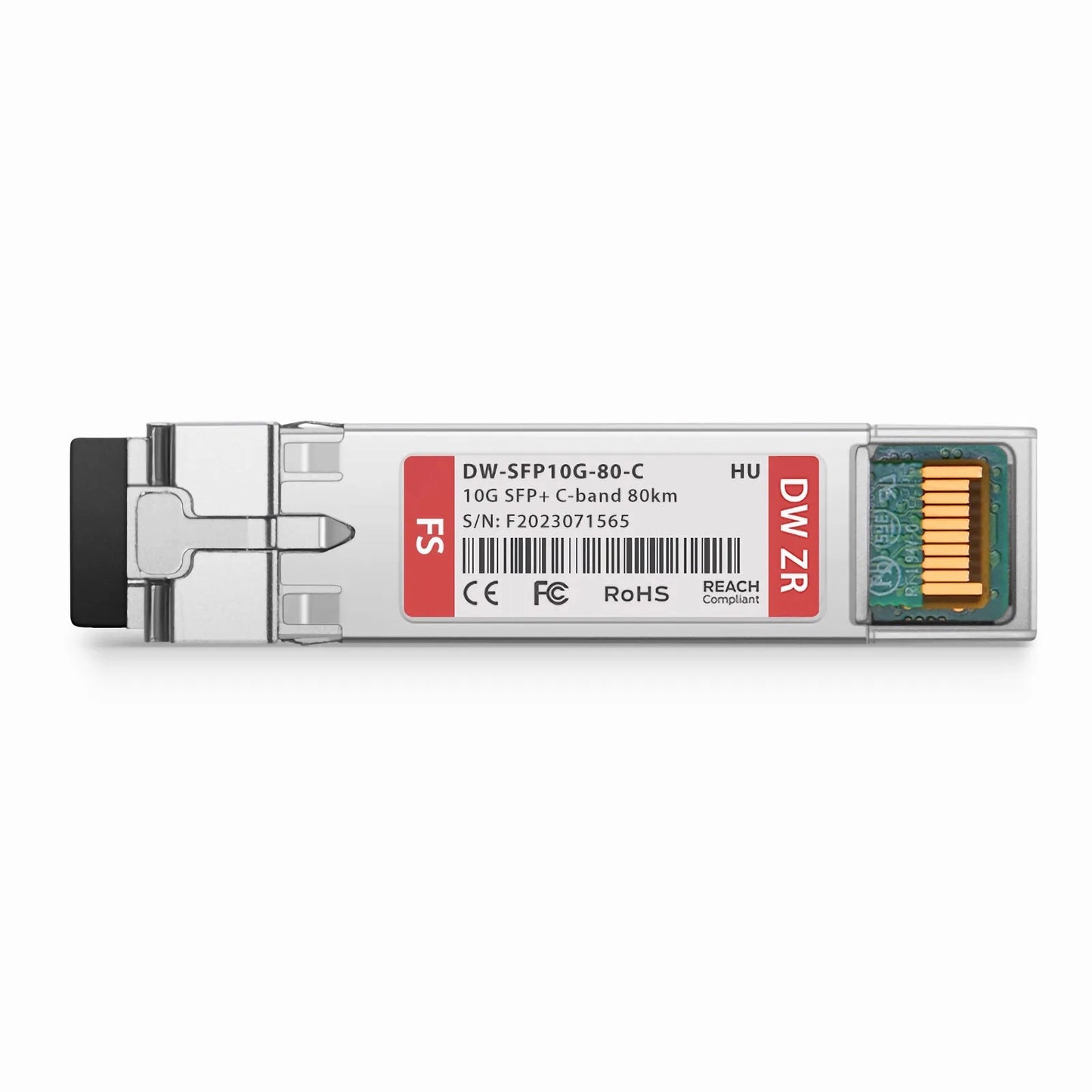 HW Compatible SFP+ 10G DWDM C-band Tunable 96Chs 50GHz 80km DOM Duplex LC/UPC SMF Optical Transceiver Module for Transmission