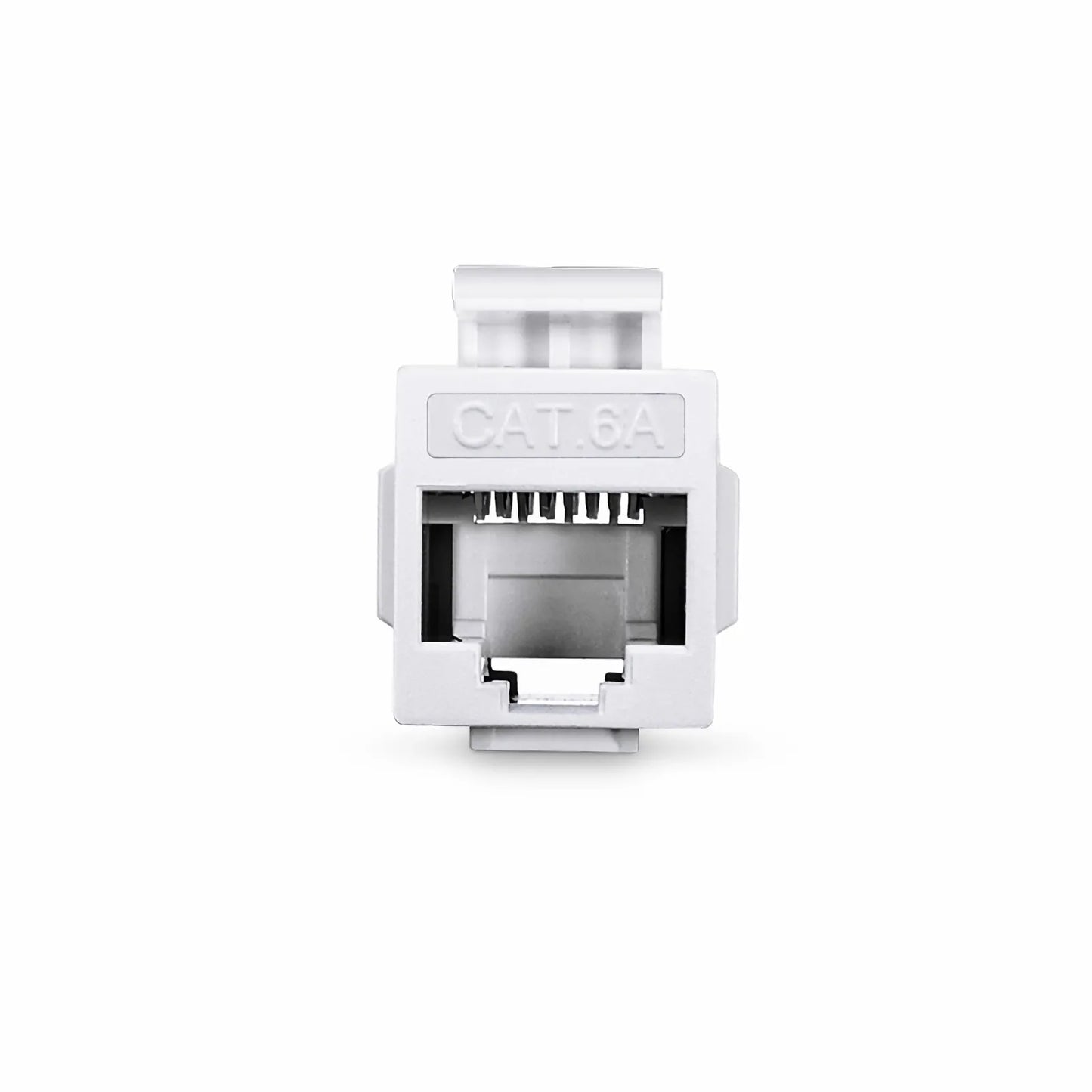 Cat6a Keystone RJ45 Coupler, Unshielded, Female to Female Insert Inline Coupler - White (12pcs/pack)