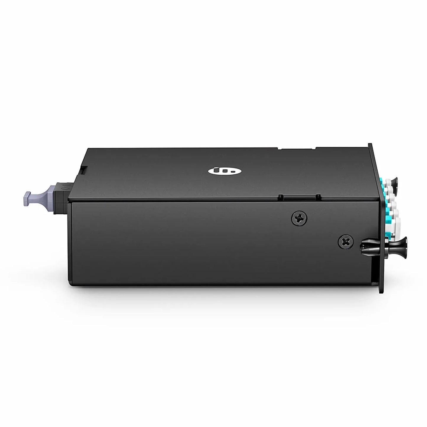 FHD™ MTP®-LC Cassette, OM4 Multimode, Universal, 12 Fibers, MTP®-12 (Male) to 6 x LC Duplex (Aqua), 0.35dB Max.