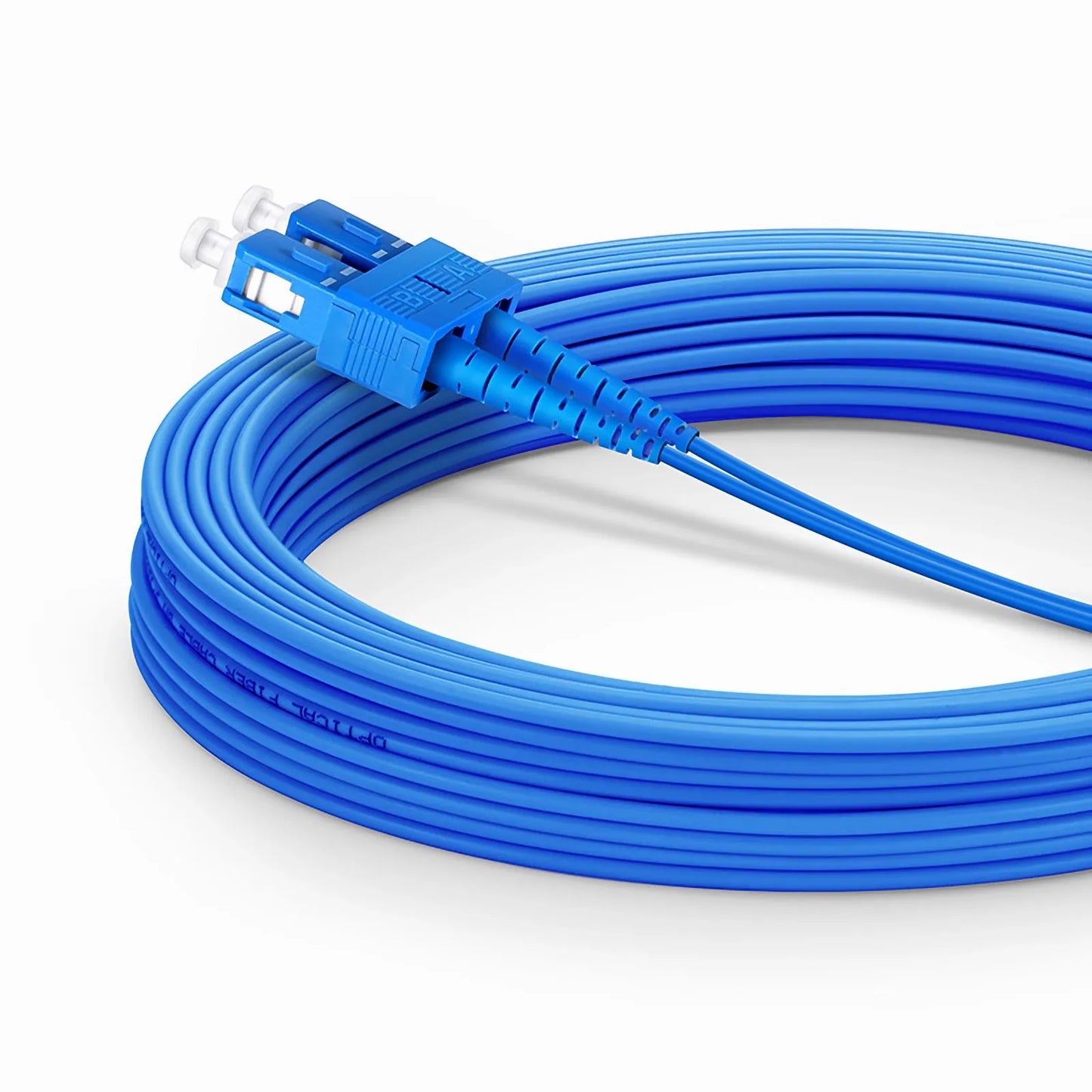 10m (33ft) Armored Fiber Patch Cable, 2 Fibers, LC UPC Duplex to SC UPC Duplex, Single Mode (OS2), LSZH, 3.0mm, Blue