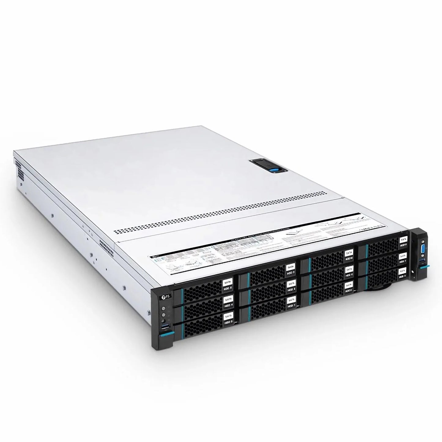 RS7250, 2U Rack Server, 2 x Intel® Xeon® Scalable Processors, 2 x 32GB of Memory, 2 x 2.5'' Hot-swap SATA SSD Drive Bays, 2 x RJ45 1GbE Ports, 800W Redundant