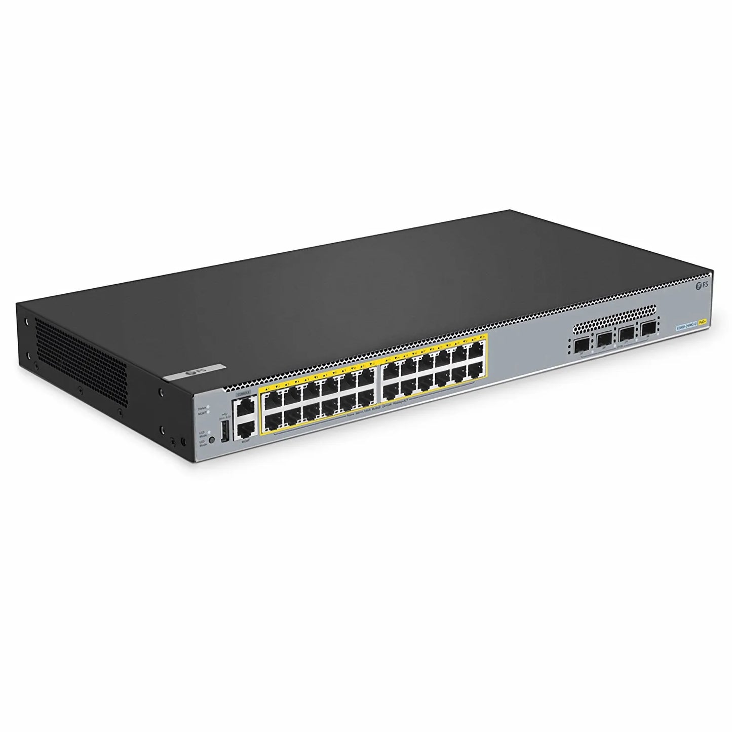 S5860-24MG-U, 24-Port Ethernet L3 PoE++ Switch, 24 x 5GBASE-T/Multi-Gigabit Ports, with 4 x 25Gb SFP28 Uplinks, Support Stacking, Broadcom Chip