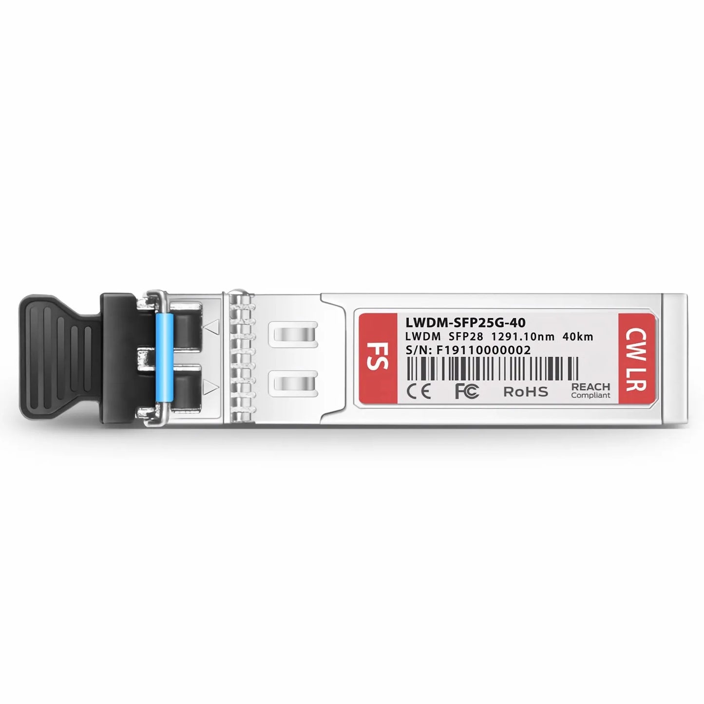 Cisco LWDM-SFP25G-91.10 Compatible SFP28 25G LWDM 1291.10nm 40km DOM Duplex LC/UPC SMF Optical Transceiver Module for Transmission