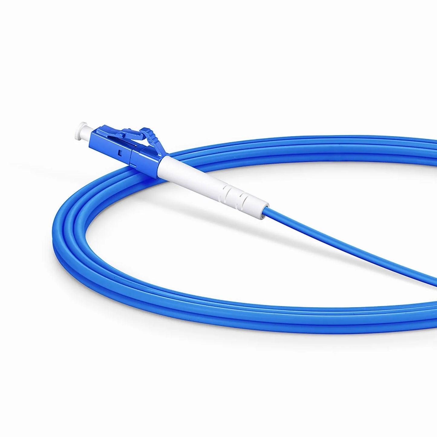 2m (7ft) Armored Fiber Patch Cable, 1 Fiber, LC UPC Simplex to LC UPC Simplex, Single Mode (OS2), Riser (OFCR), 3.0mm, Blue
