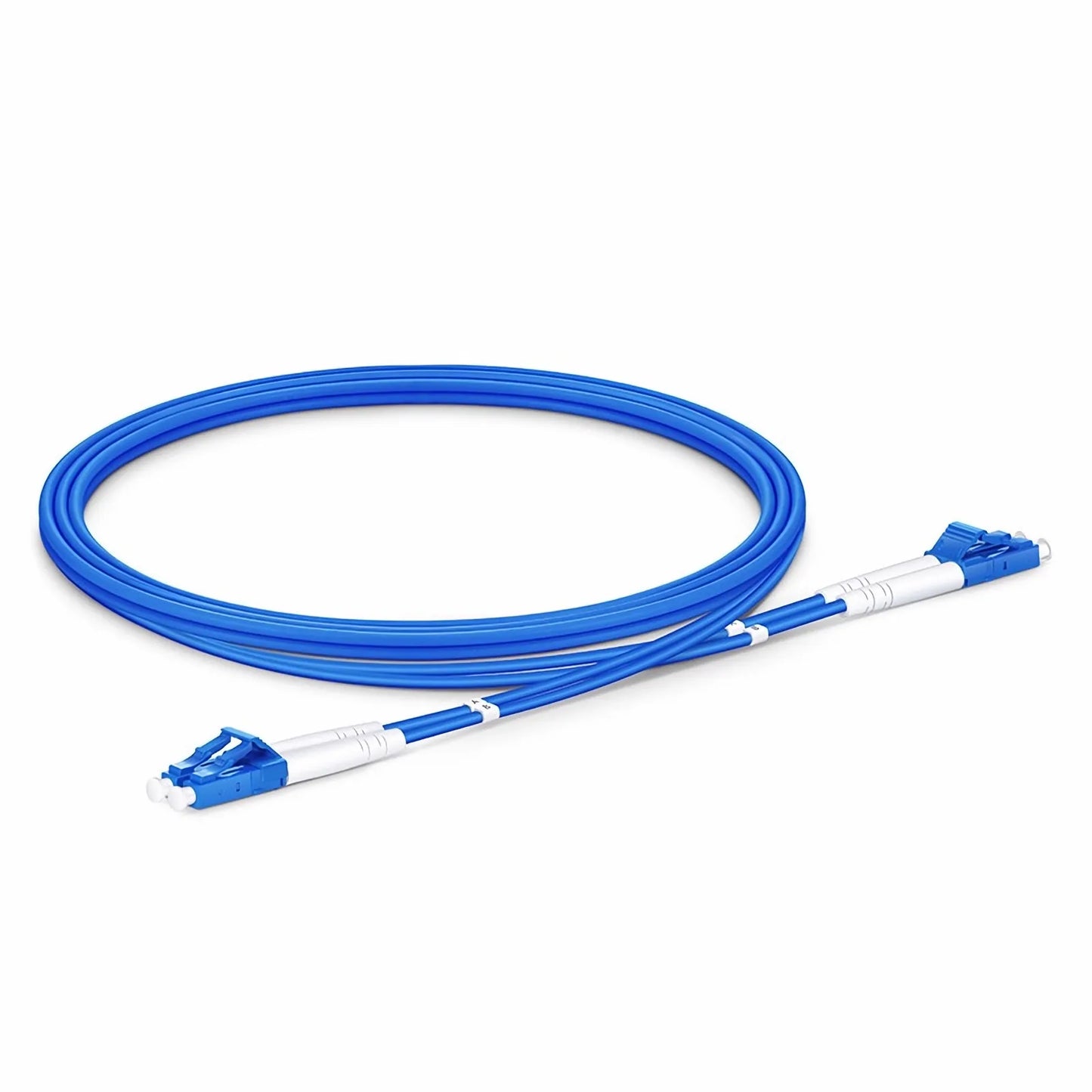 1m (3ft) Armored Fiber Patch Cable, 2 Fibers, LC UPC Duplex to LC UPC Duplex, Single Mode (OS2), Riser (OFCR), 3.0mm, Blue