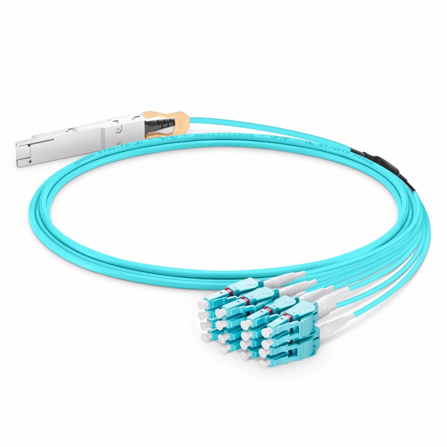 10m (33ft) Generic Compatible 200G QSFP-DD 8 x 25G NRZ to 8 x 25G LC Duplex Active Optical Breakout Cable