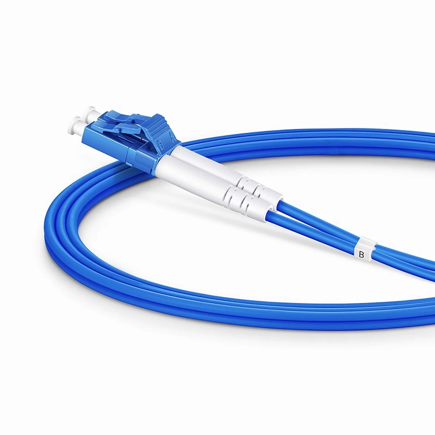 1m (3ft) Armored Fiber Patch Cable, 2 Fibers, LC UPC Duplex to LC UPC Duplex, Single Mode (OS2), Riser (OFCR), 3.0mm, Blue