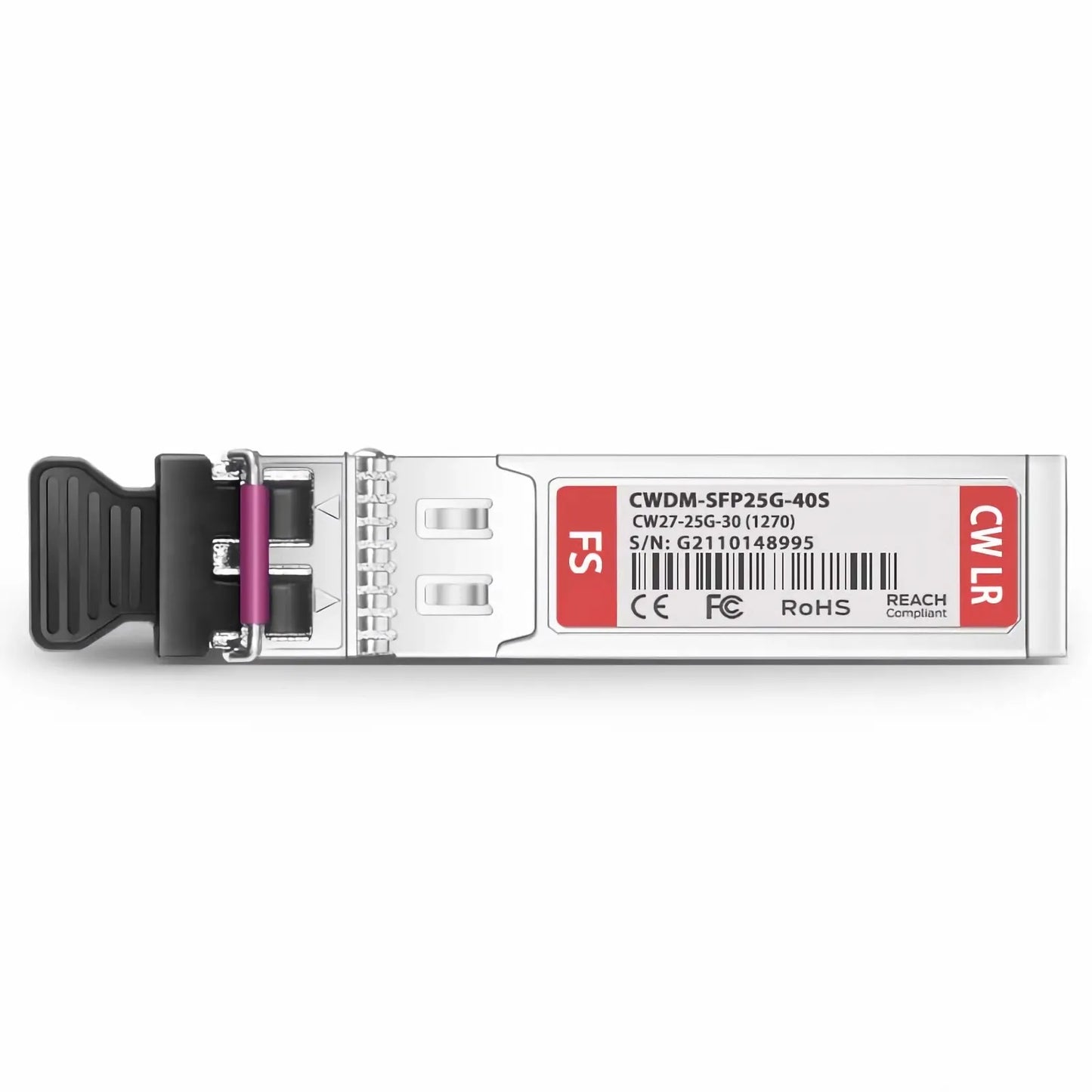 Cisco CWDM-SFP25G-1270-30 Compatible SFP28 25G CWDM 1270nm 30km DOM Duplex LC/UPC SMF Optical Transceiver Module for Transmission