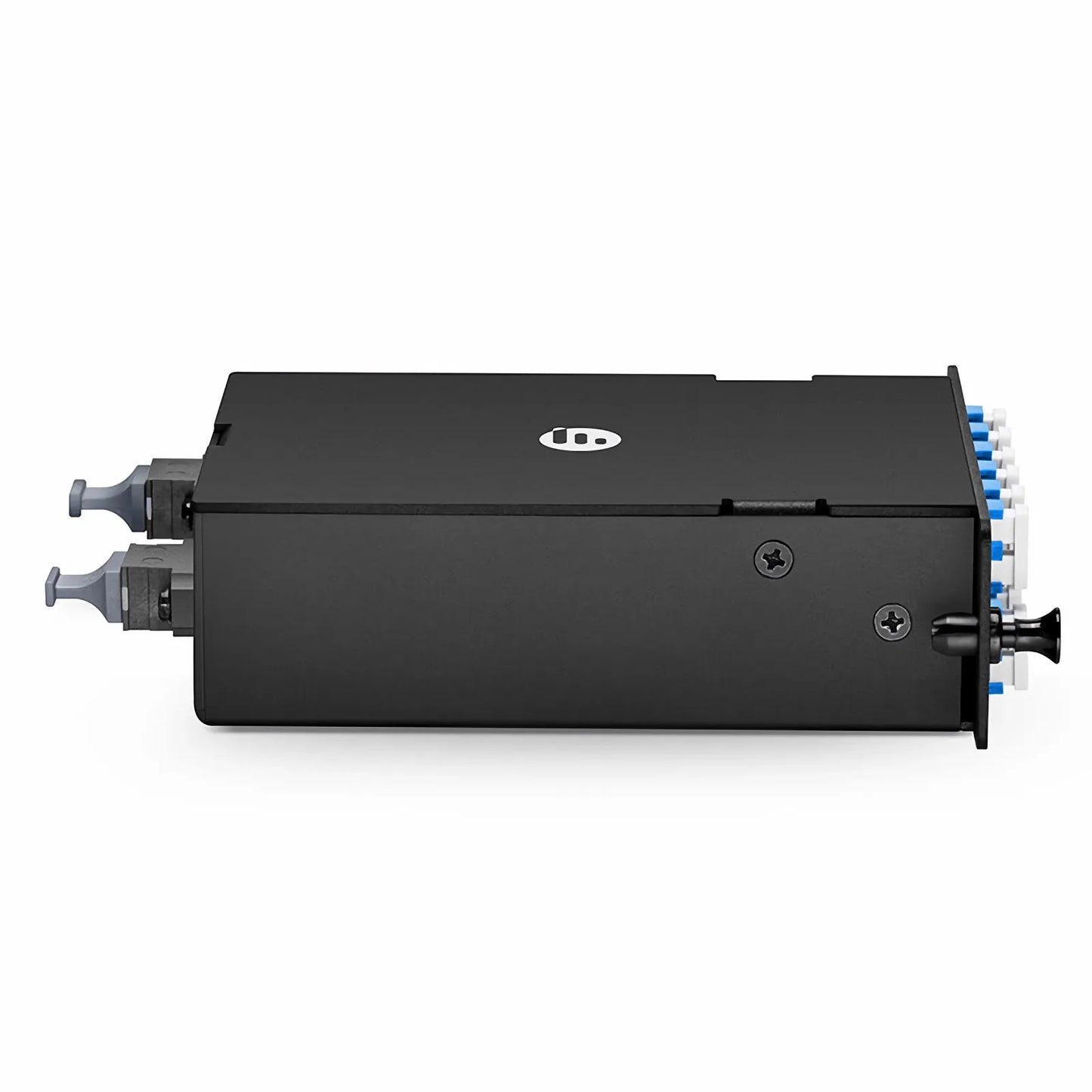 FHD™ MTP®-LC Cassette, OS2 Single Mode, Universal, 24 Fibers, 2 x MTP®-12 (Male) to 12 x LC Duplex (Blue), 0.35dB Max.