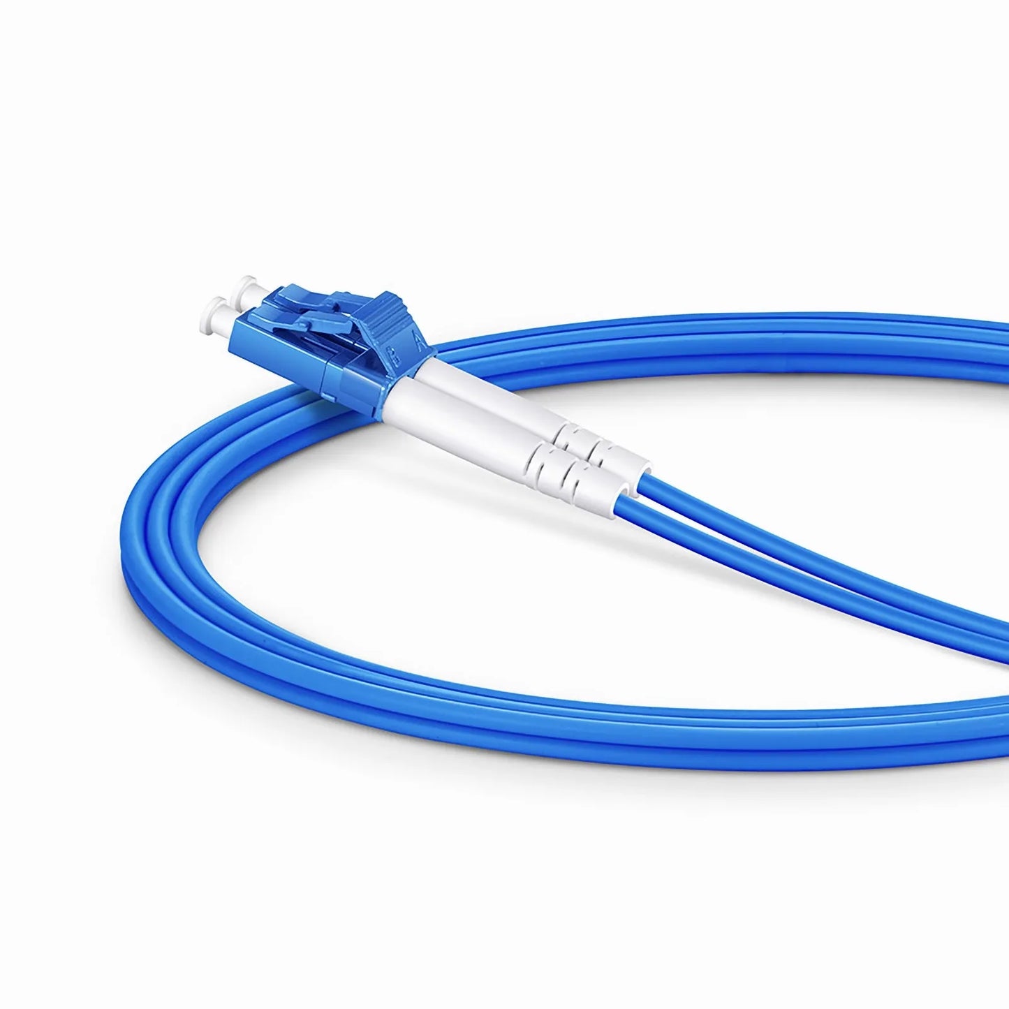 1m (3ft) Armored Fiber Patch Cable, 2 Fibers, LC UPC Duplex to SC UPC Duplex, Single Mode (OS2), LSZH, 3.0mm, Blue