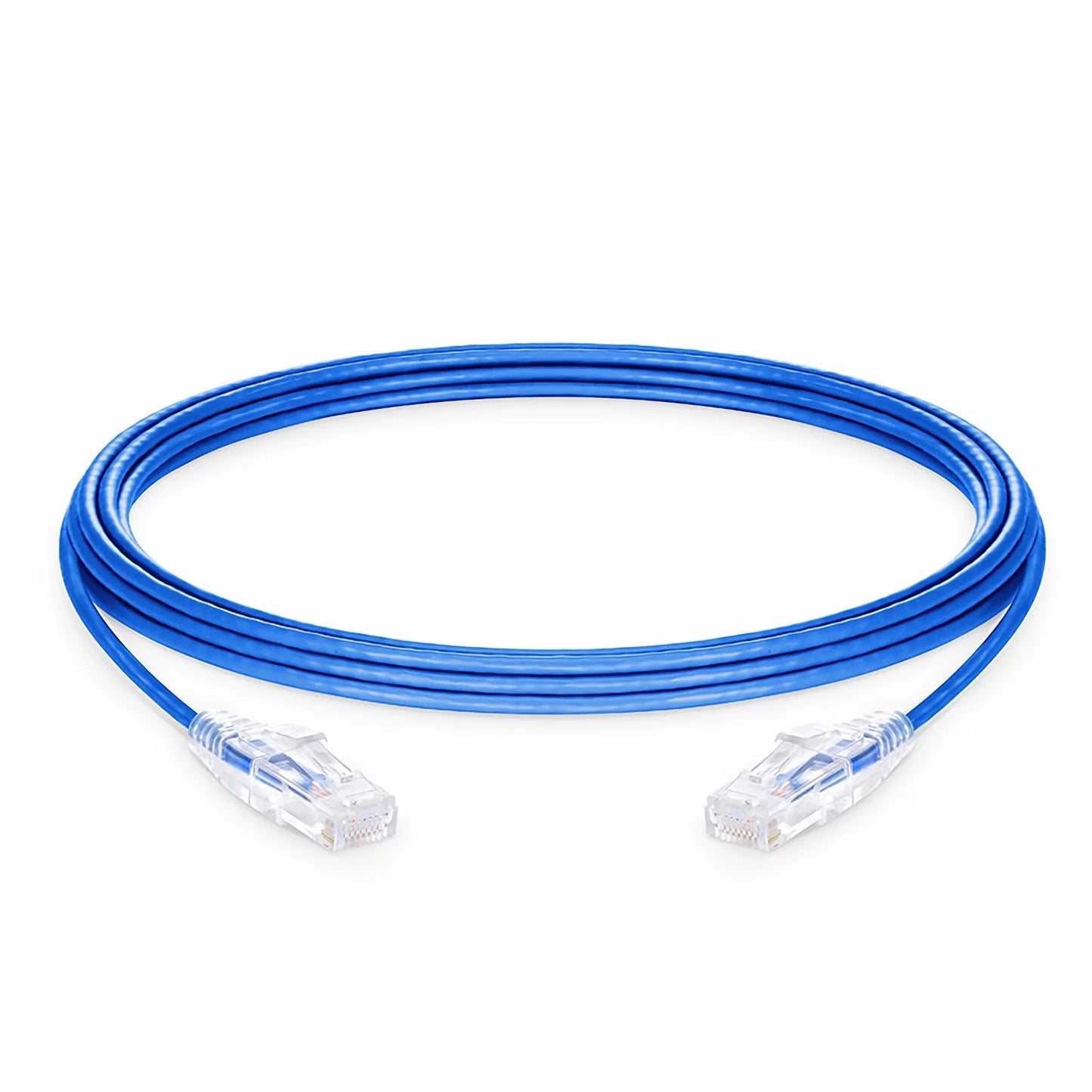 19ft (5.8m) Cat6 28AWG Snagless Unshielded (U/UTP) PVC CM Small Diameter High-Flex Ethernet Network Patch Cable, Blue
