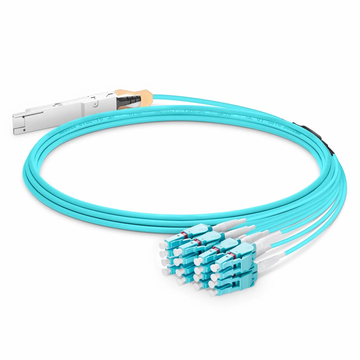 20m (66ft) Generic Compatible 200G QSFP-DD 8 x 25G NRZ to 8 x 25G LC Duplex Active Optical Breakout Cable