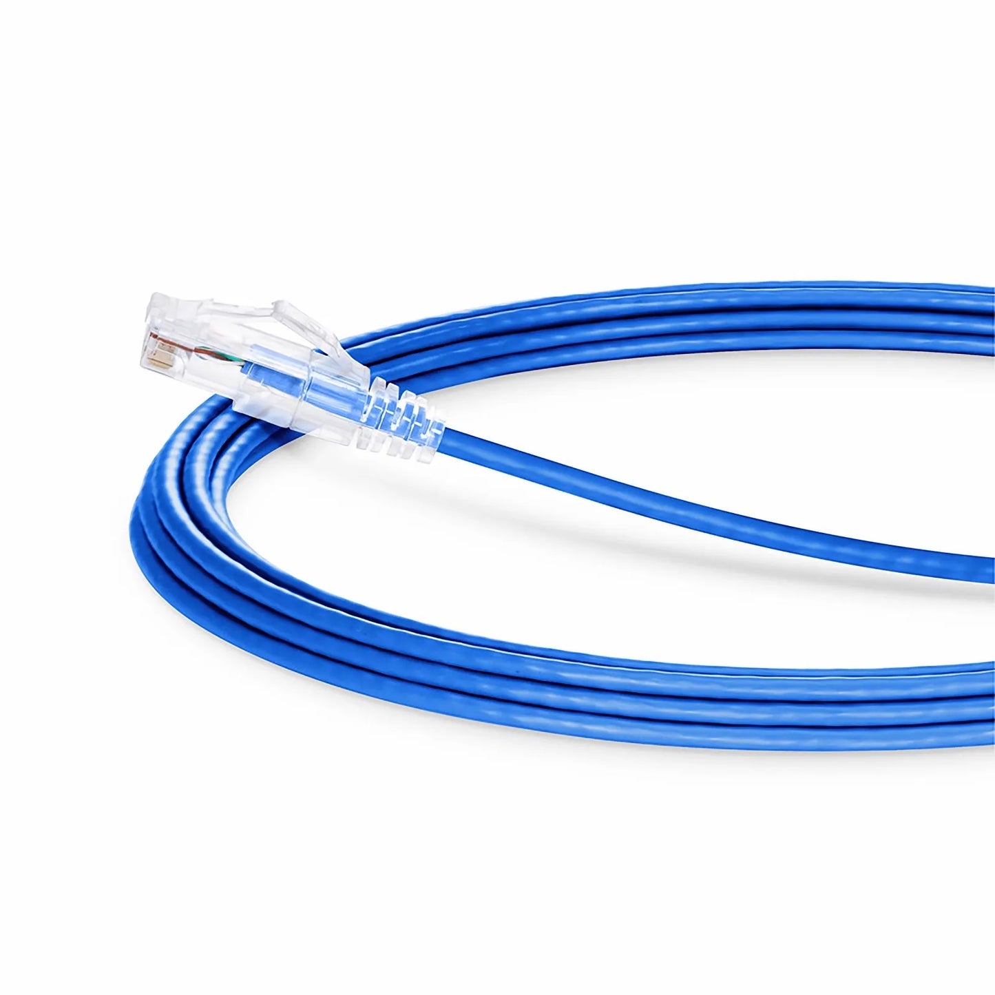 25ft (7.6m) Cat6a 28AWG Snagless Unshielded (U/UTP) PVC CM Small Diameter High-Flex Ethernet Network Patch Cable, Blue