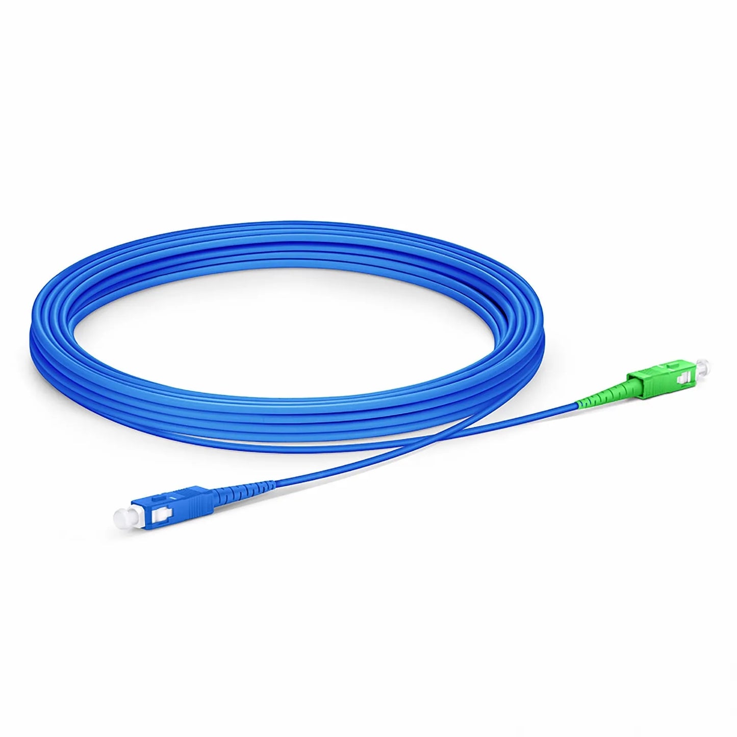 5m (16ft) Armored Fiber Patch Cable, 1 Fiber, SC UPC Simplex to SC APC Simplex, Single Mode (OS2), Riser (OFCR), 3.0mm, Blue