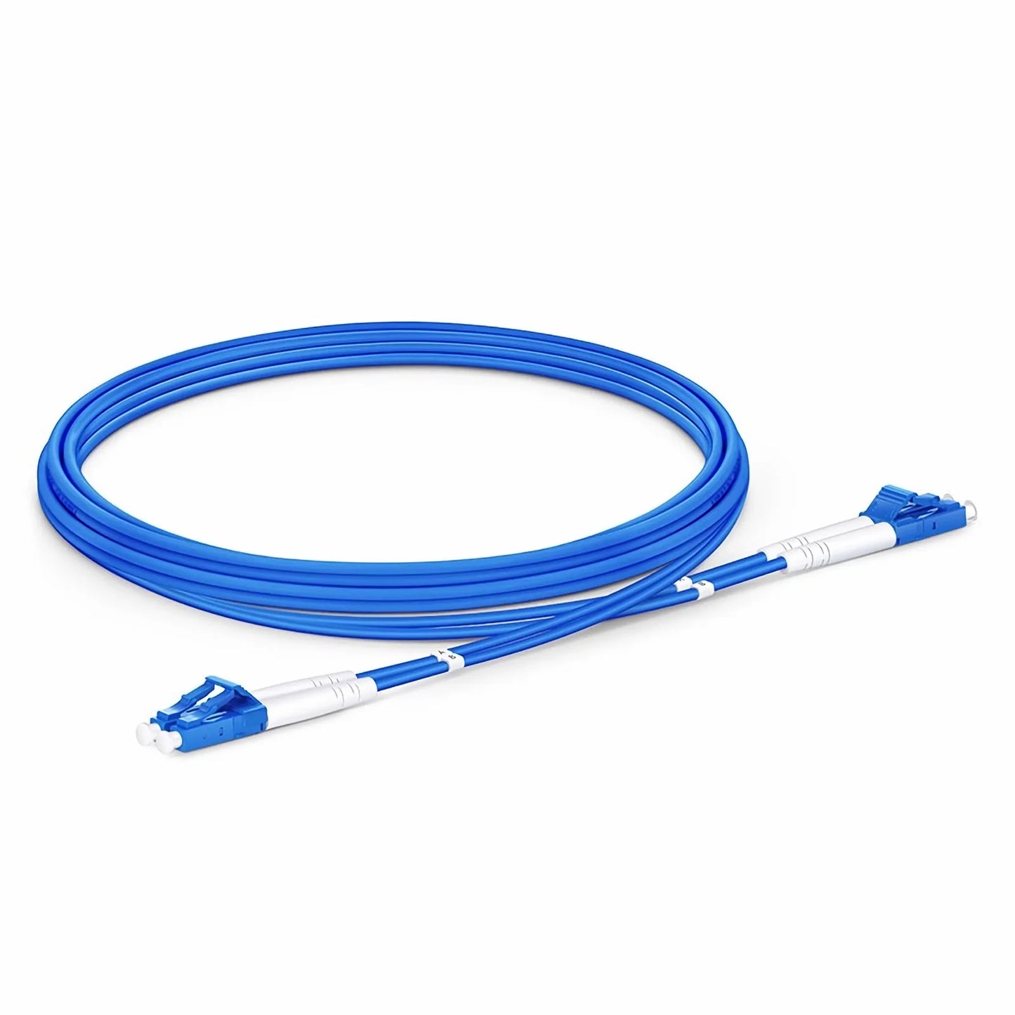 3m (10ft) Armored Fiber Patch Cable, 2 Fibers, LC UPC Duplex to LC UPC Duplex, Single Mode (OS2), LSZH, 3.0mm, Blue