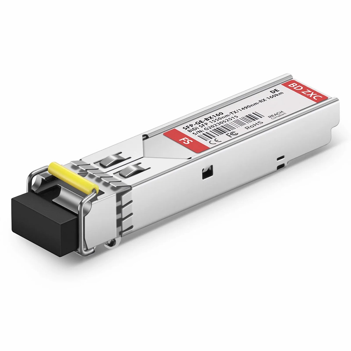 Dell Compatible 1000BASE-BX-D SFP BiDi 1550nm-TX/1490nm-RX 160km DOM Simplex LC/UPC SMF Optical Transceiver Module